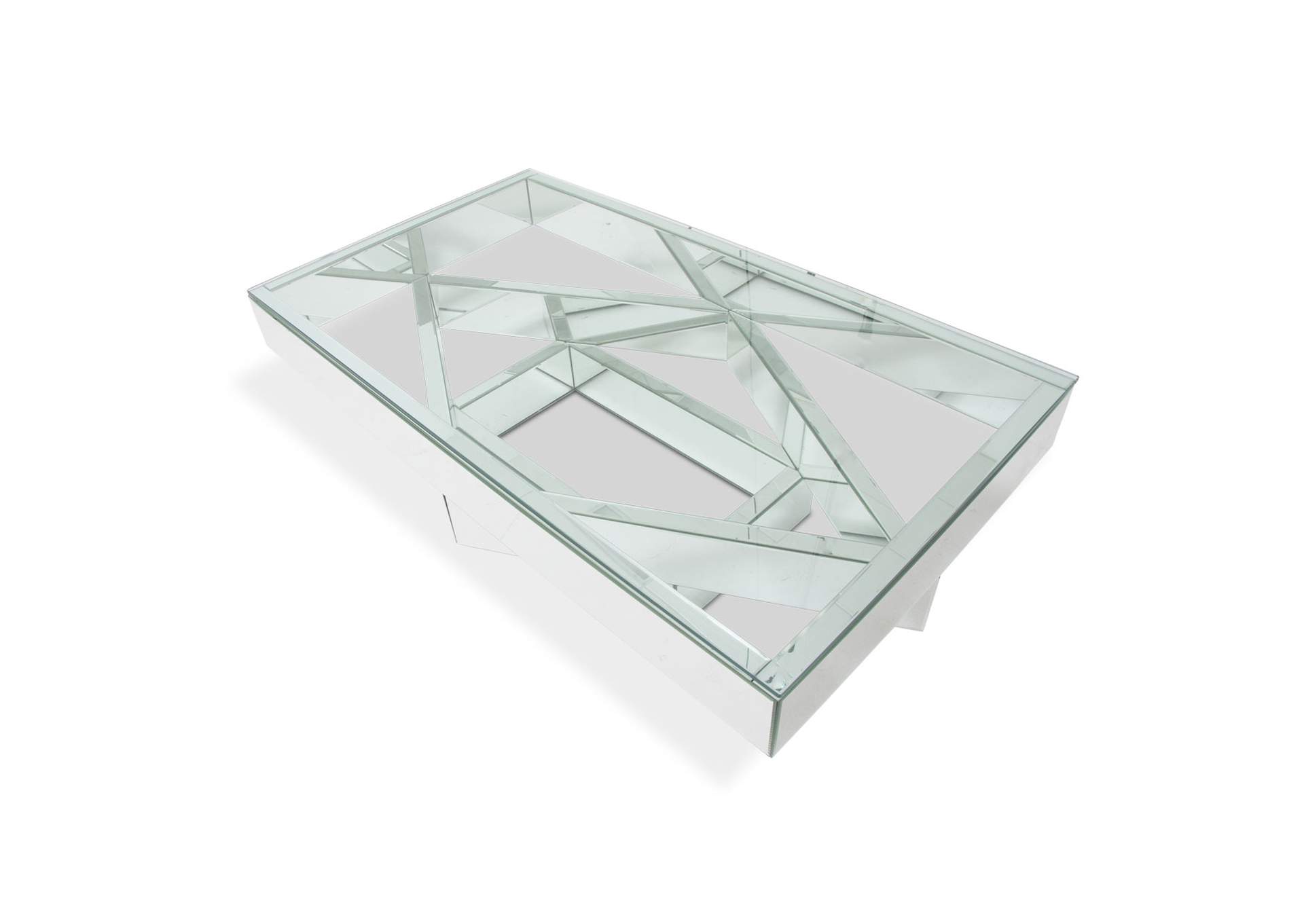 Montreal Rectangular Cocktail Table with Glass Top image 4