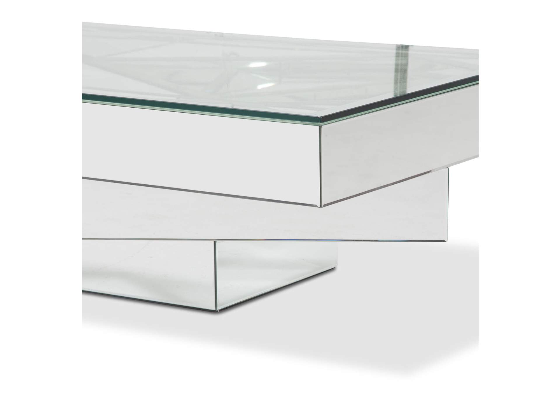 Montreal Rectangular Cocktail Table with Glass Top image 7