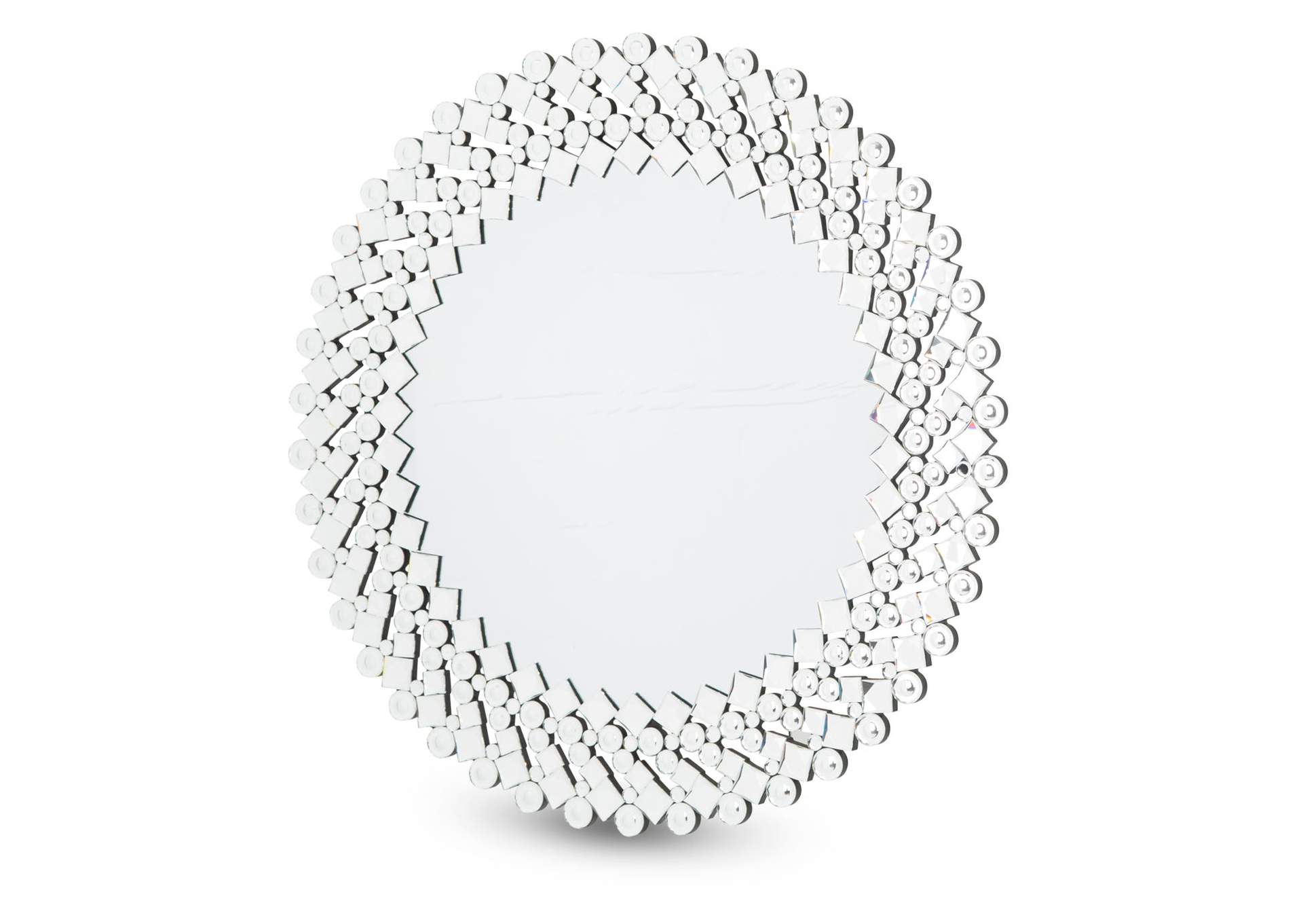 Montreal Round Facet Silver Mirror image 1