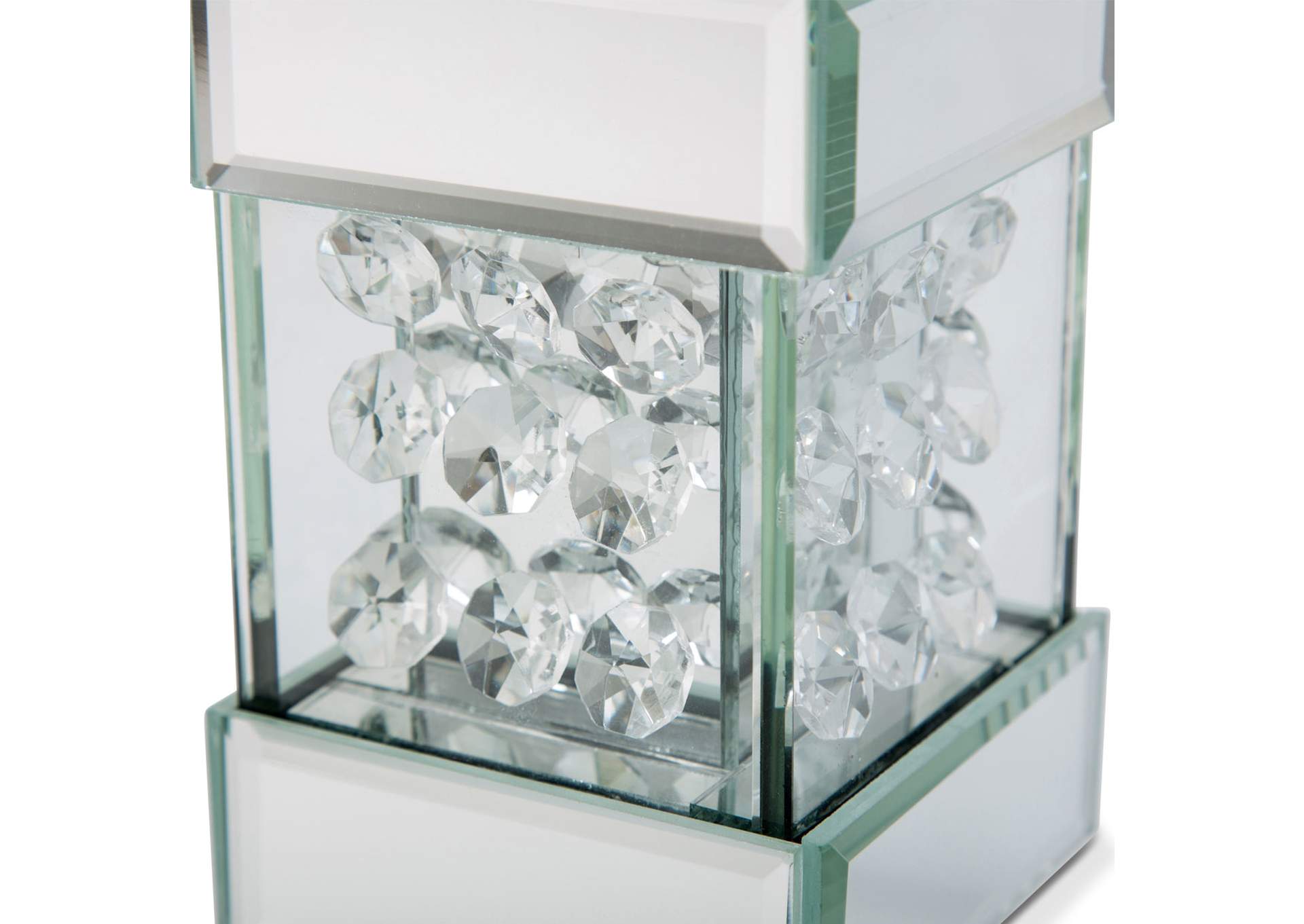 Montreal Tall Mirrored Crystal Candle Holder - Set of 2 image 3