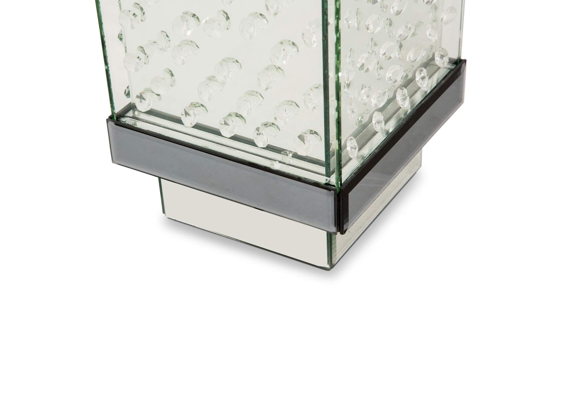 Montreal Medium Mirrored Vase with Crystal Accents image 4