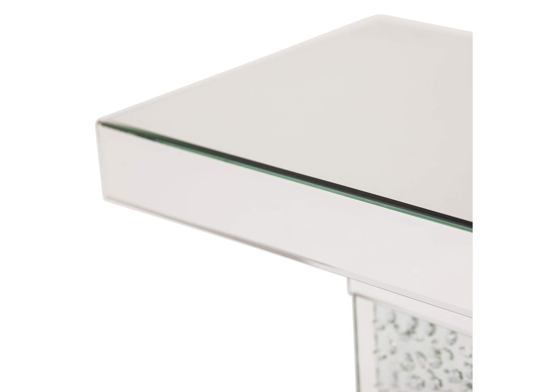 Montreal Mirrored Console Table with Crystal Accents image 3