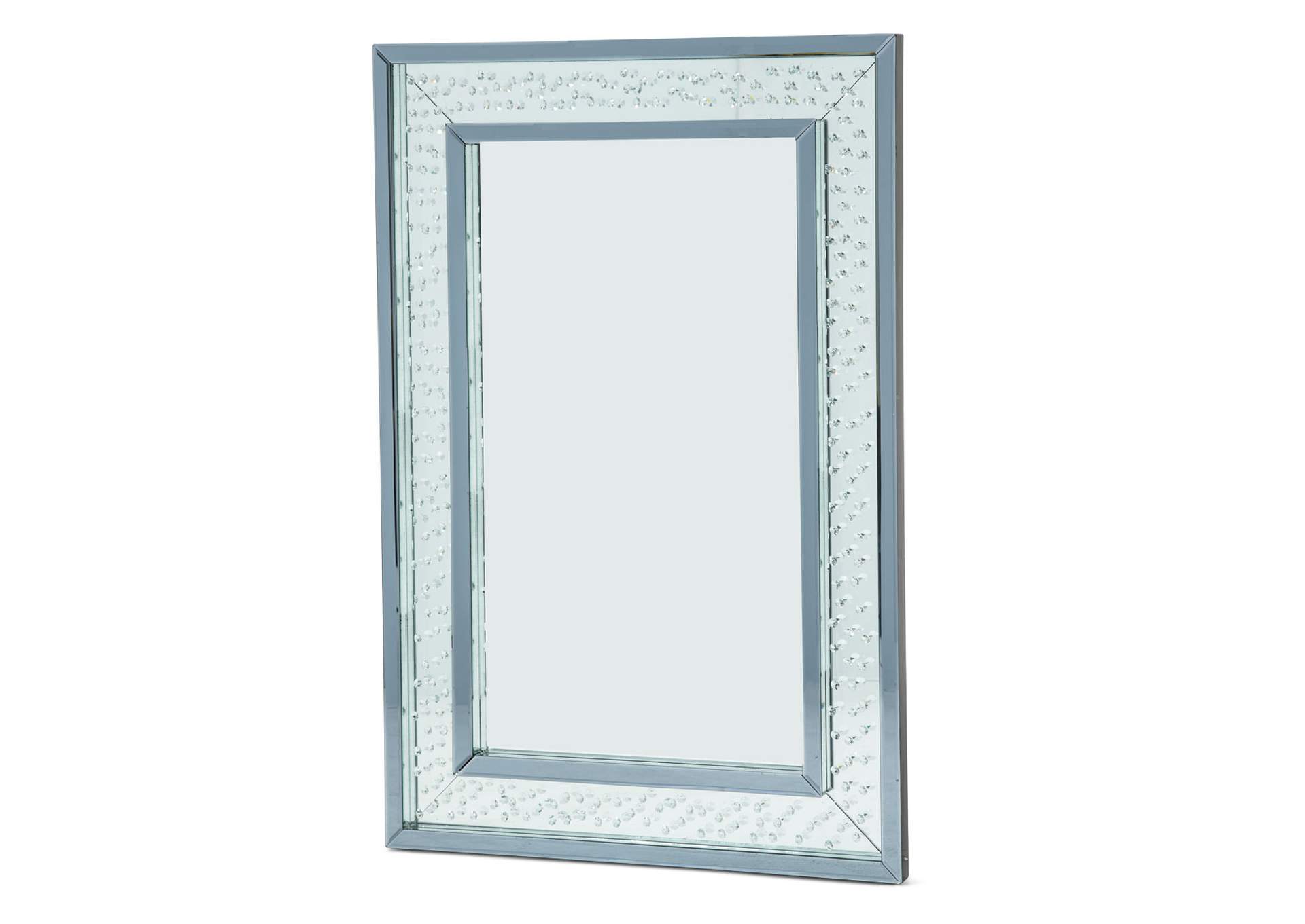 Montreal Rectangular Crystal Framed Wall Mirror image 1