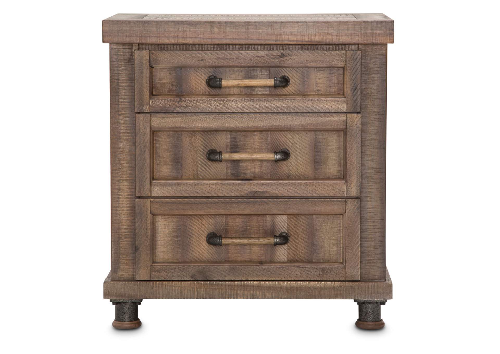 Crossings Three-Drawer Nightstand - Reclaimed Barn image 3