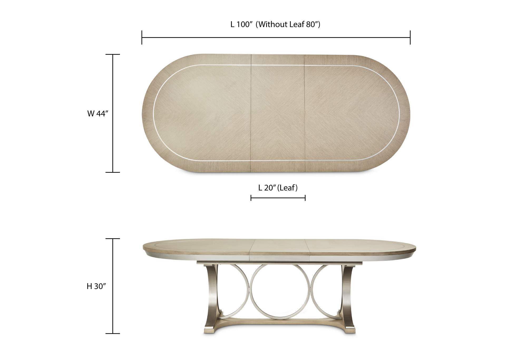 Eclipse Oval Dining Table - Moonlight image 3