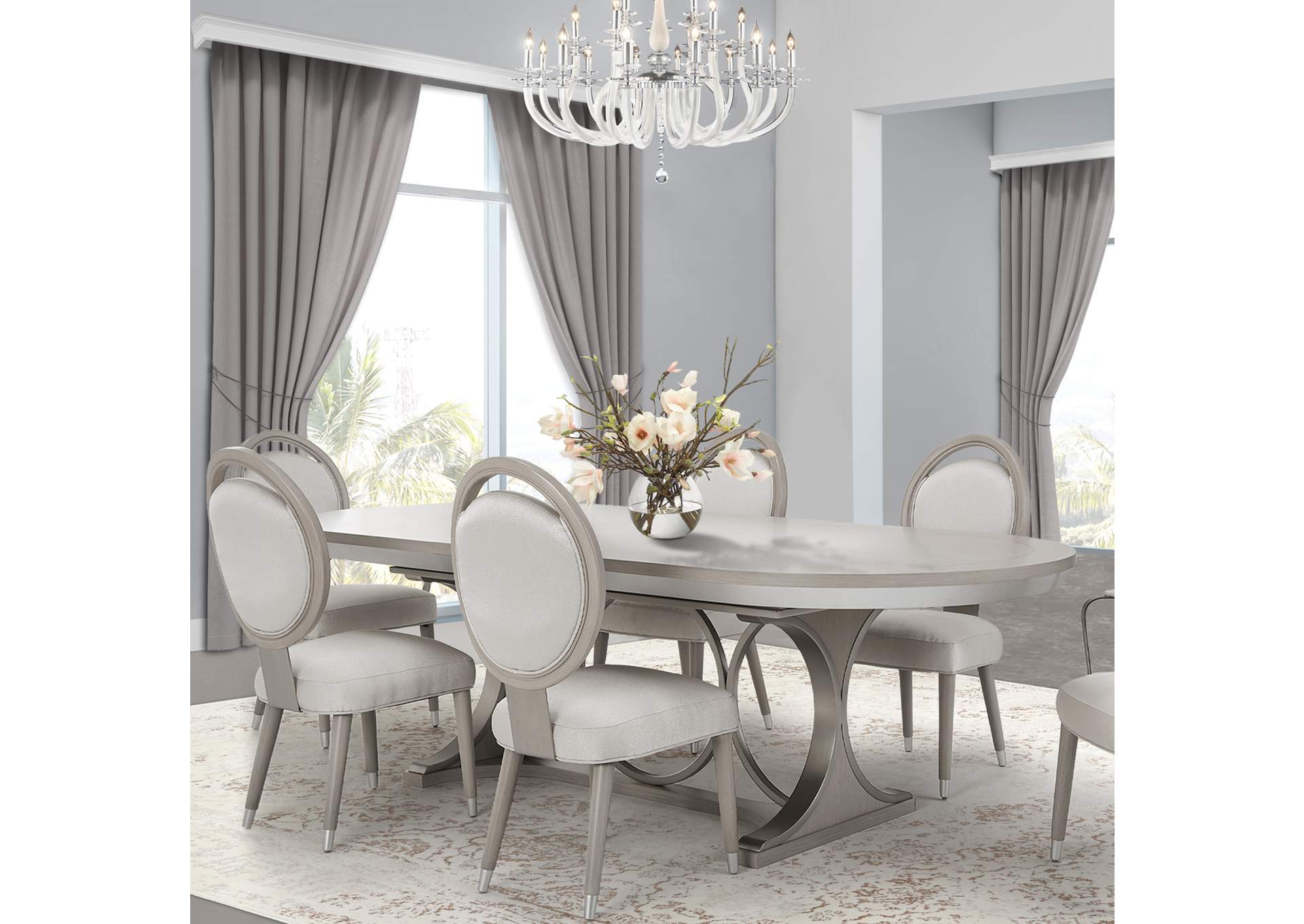 Eclipse Oval Dining Table - Moonlight image 13