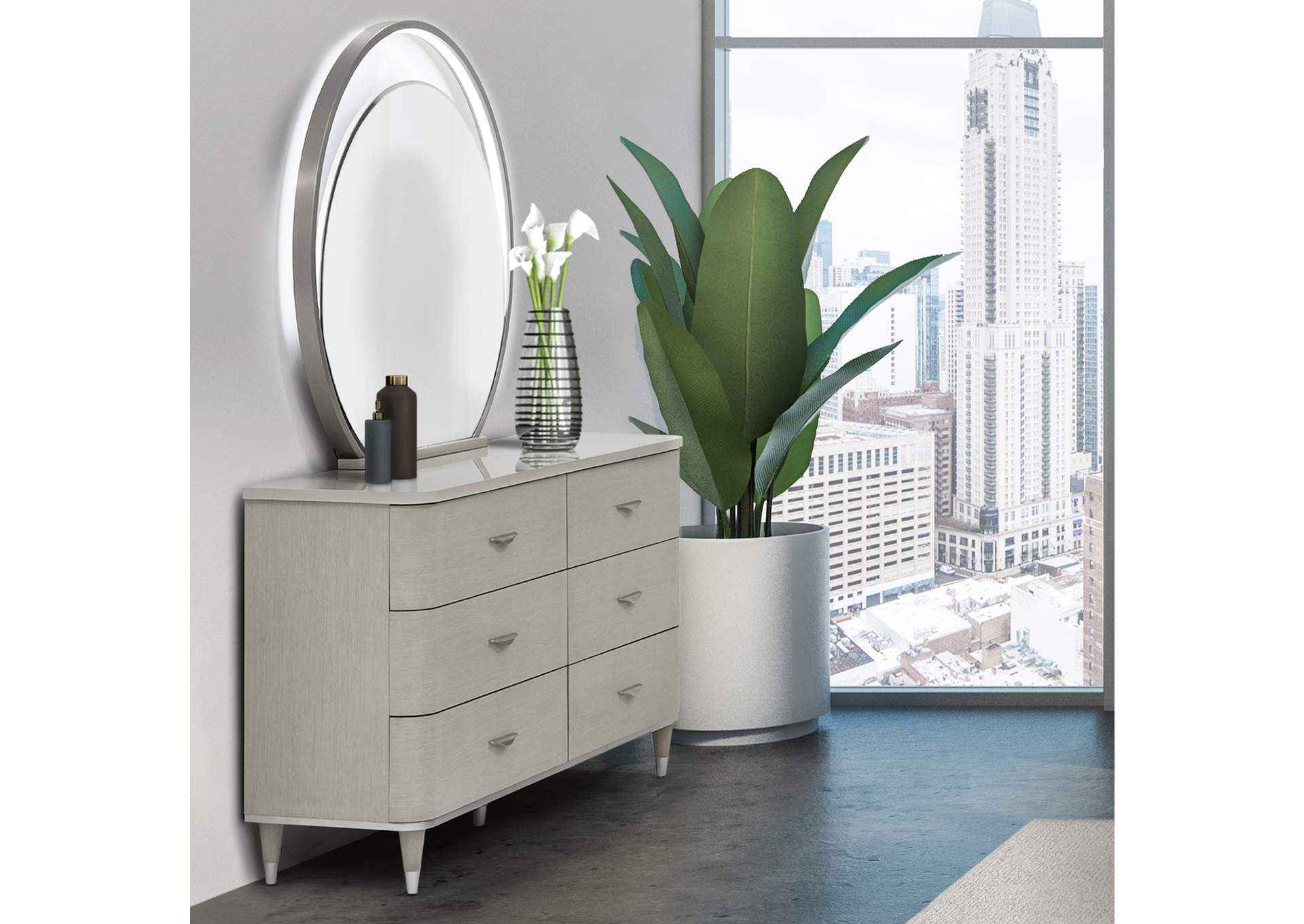 Eclipse Dresser with Mirror - Moonlight image 10