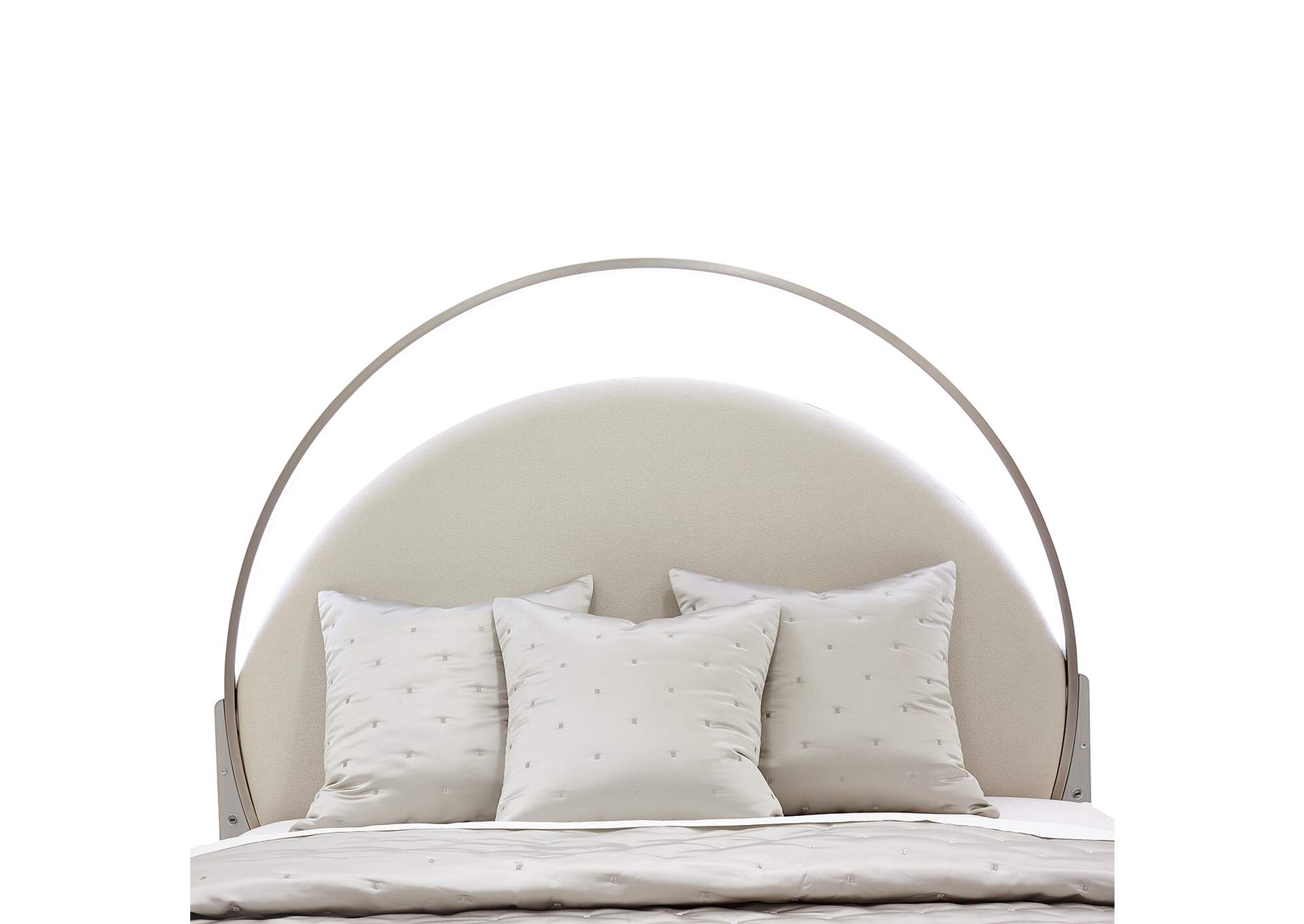 Eclipse California King Upholstered Bed with LED Lights - Moonlight image 4
