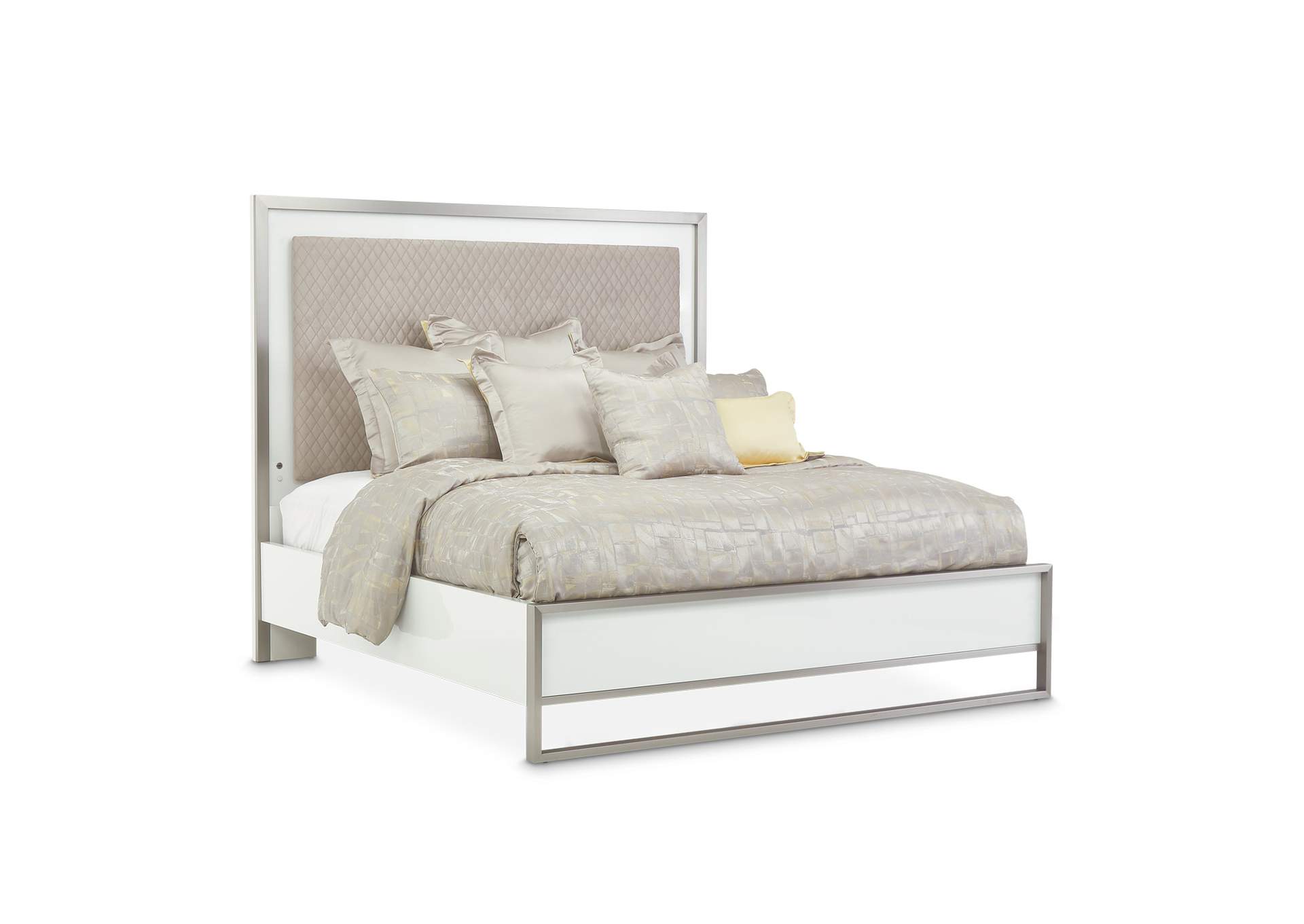 Marquee California King Panel Bed - Cloud White image 4