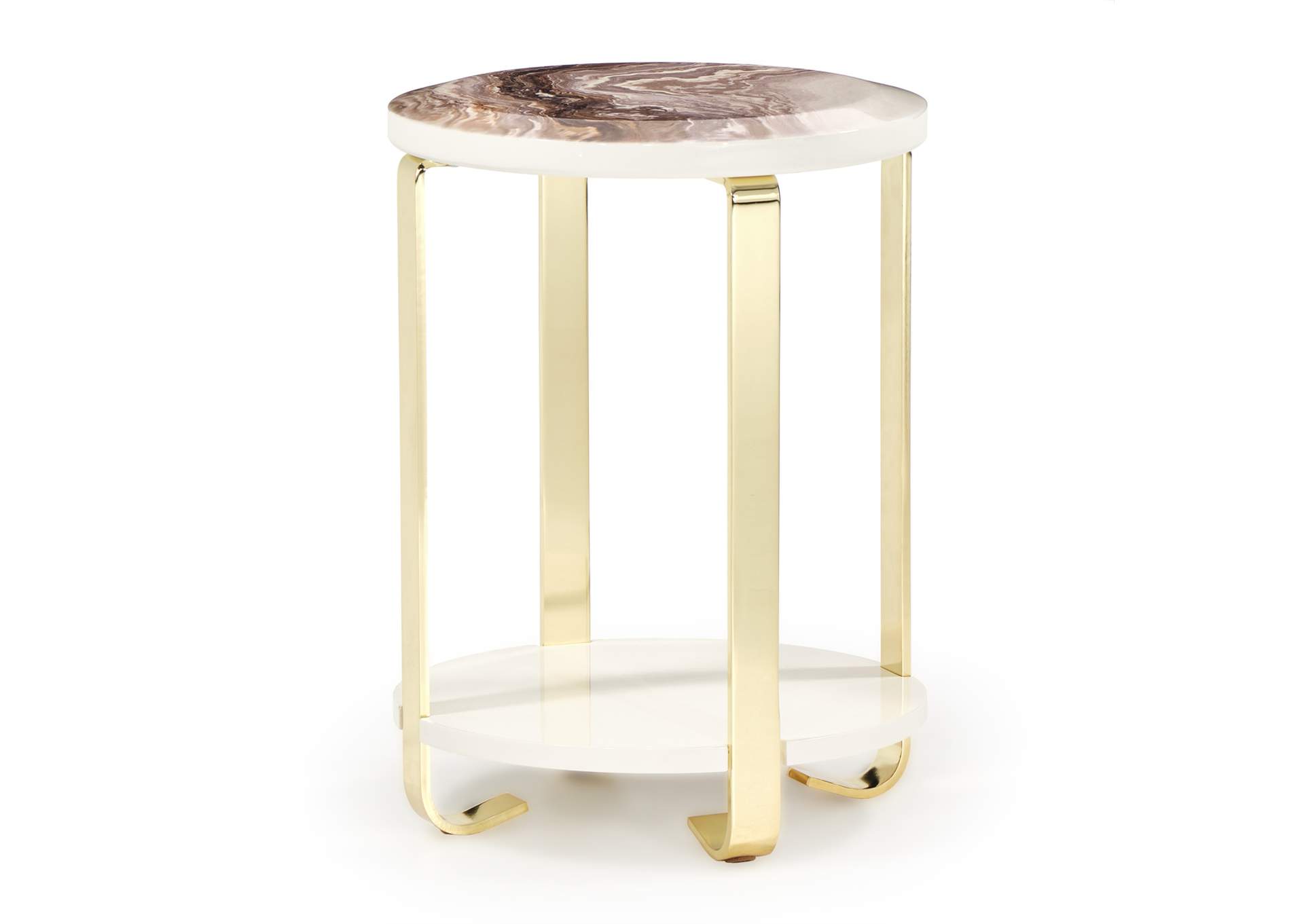 Ariana Chairside Table - Gold image 1