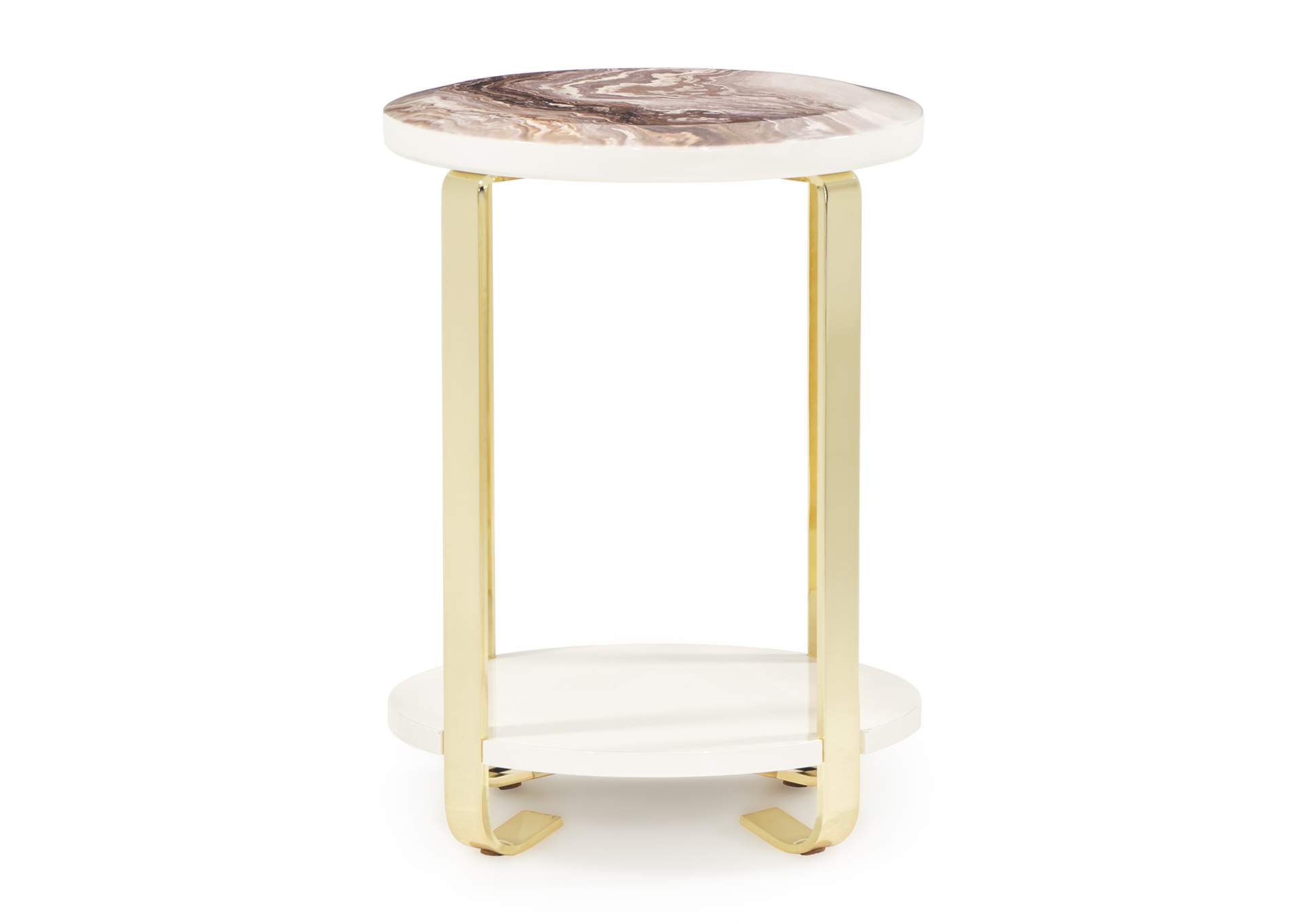 Ariana Chairside Table - Gold image 3