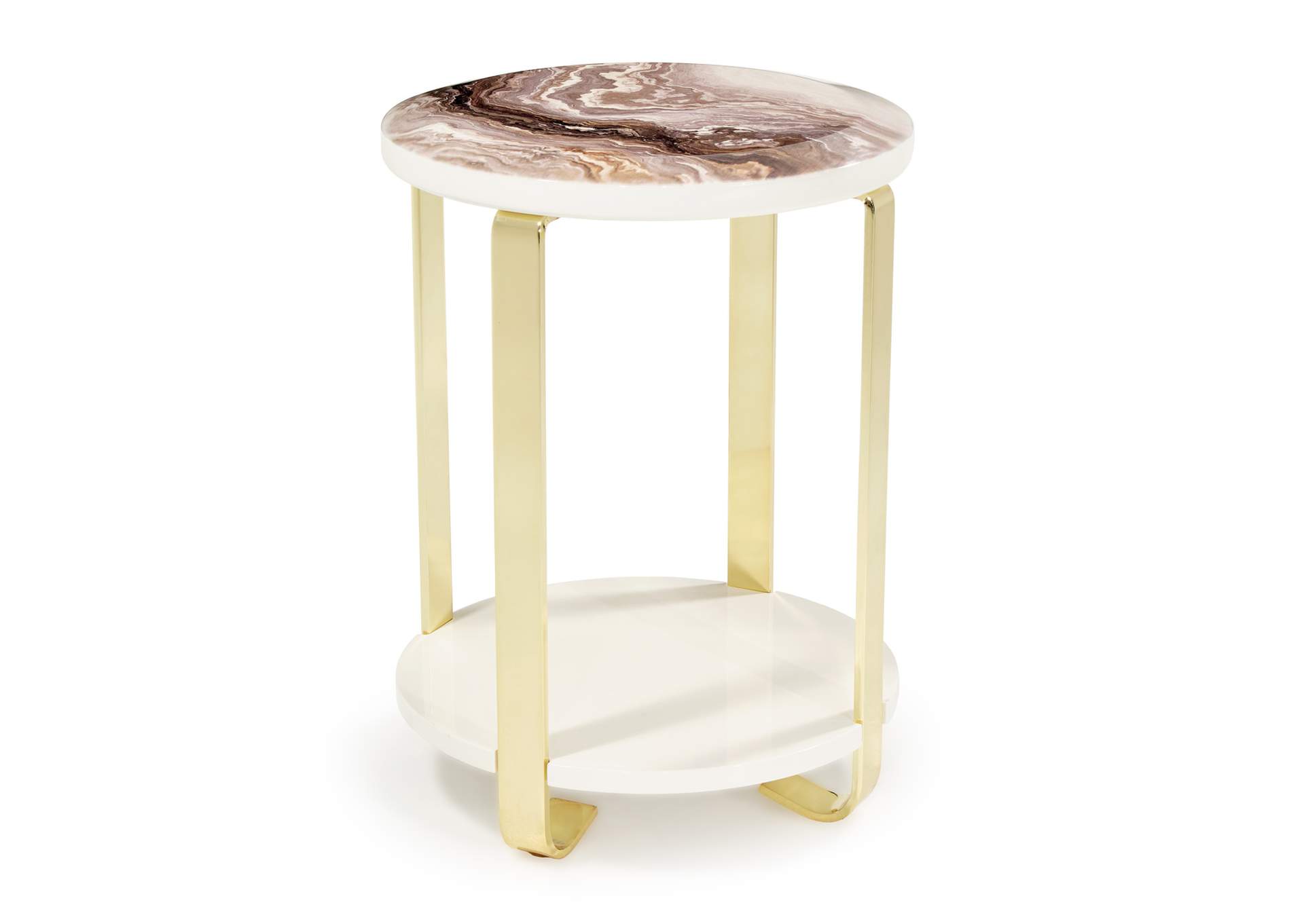 Ariana Chairside Table - Gold image 4