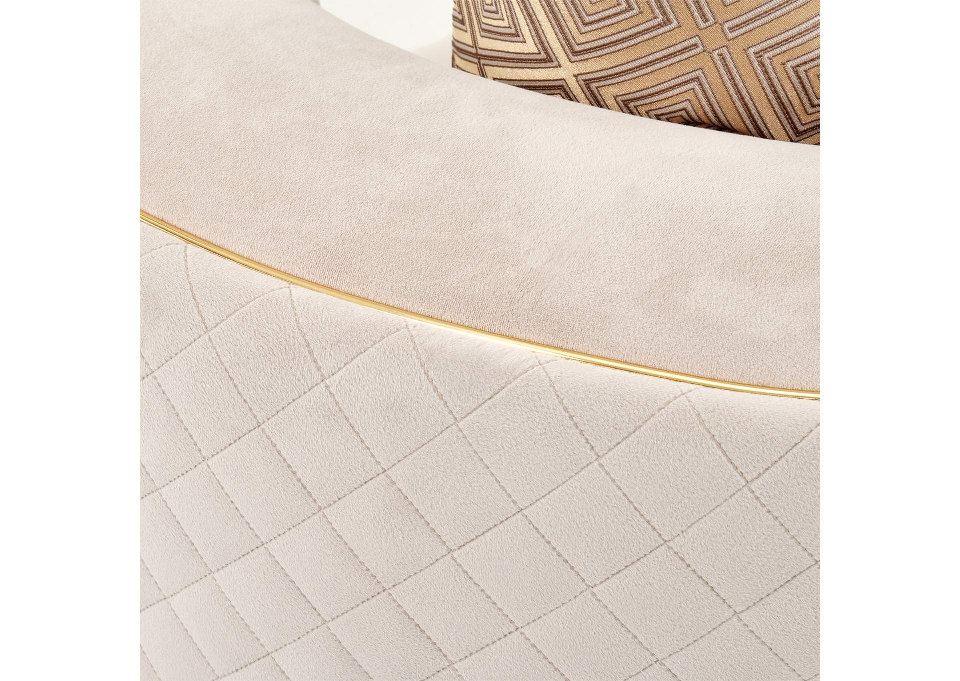 Ariana Loveseat - Beige and Gold image 12