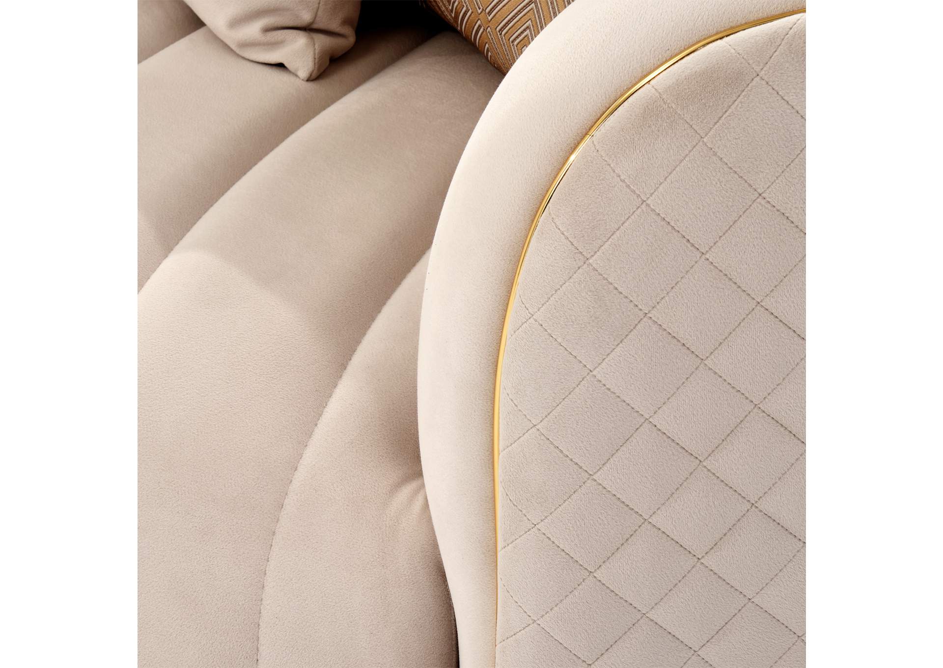 Ariana Loveseat - Beige and Gold image 11