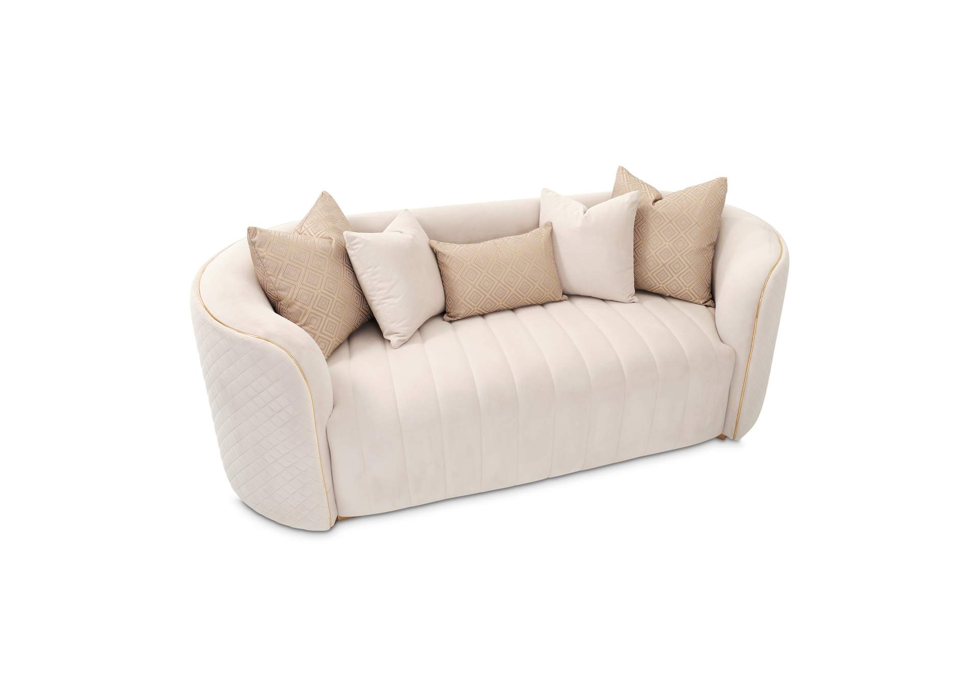 Ariana Loveseat - Beige and Gold image 6