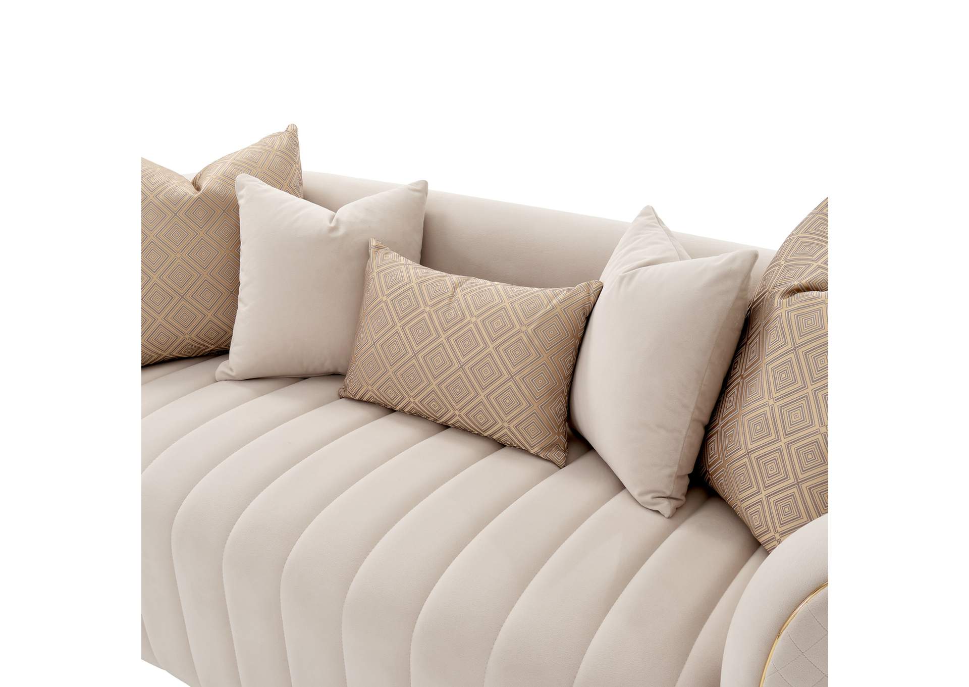 Ariana Loveseat - Beige and Gold image 15