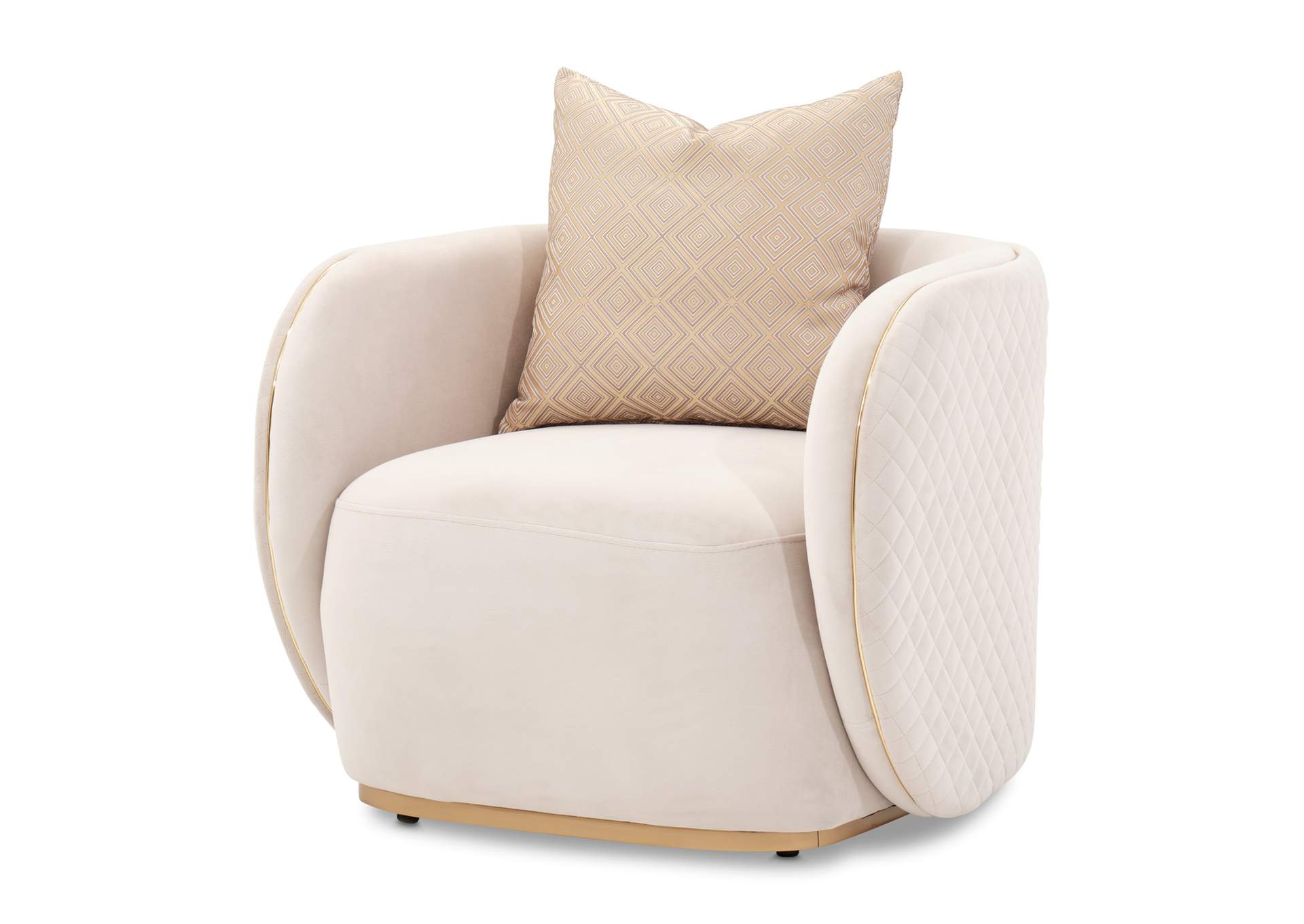 Ariana Accent Chair - Beige and Gold image 1