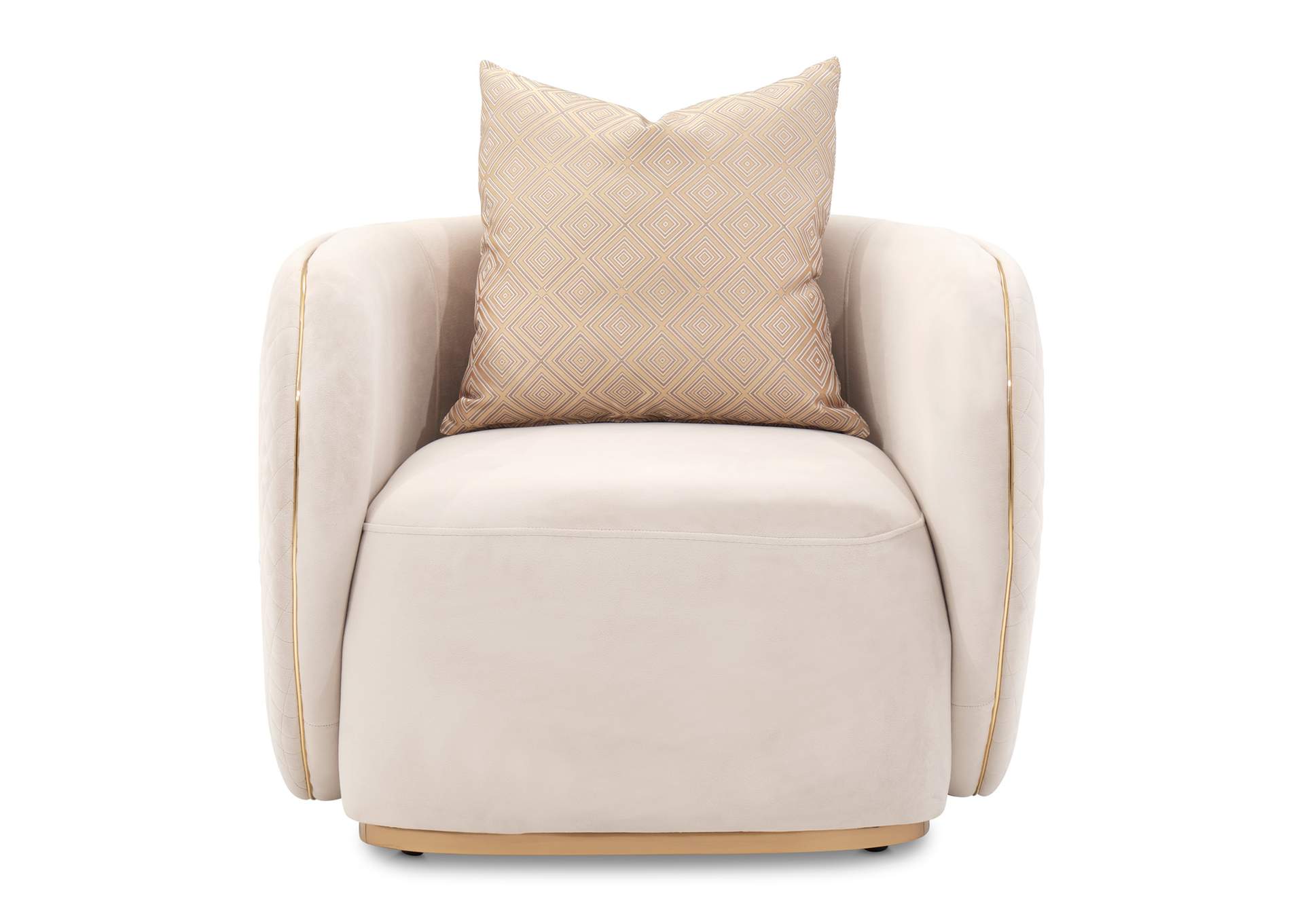 Ariana Accent Chair - Beige and Gold image 3