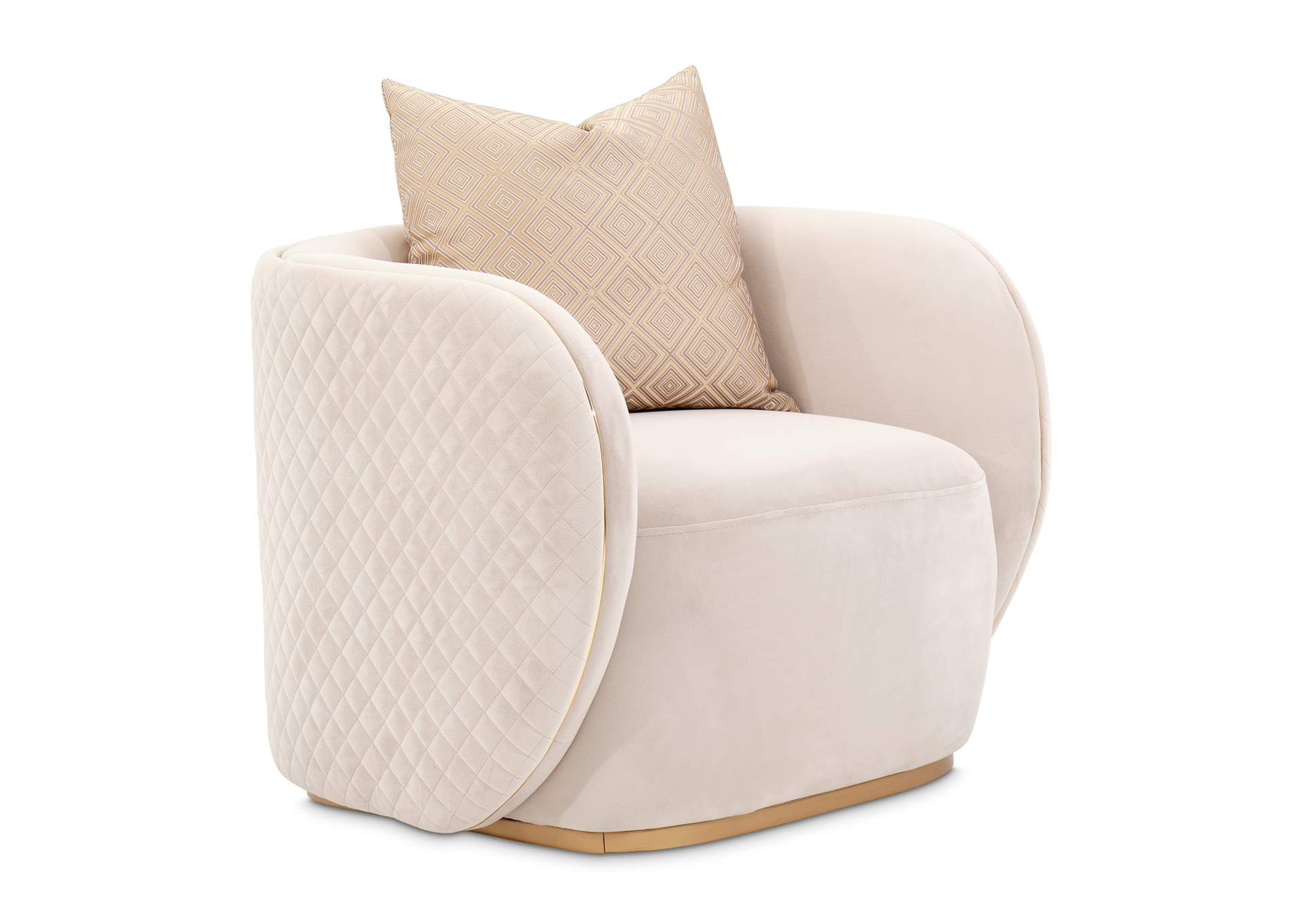 Ariana Accent Chair - Beige and Gold image 4