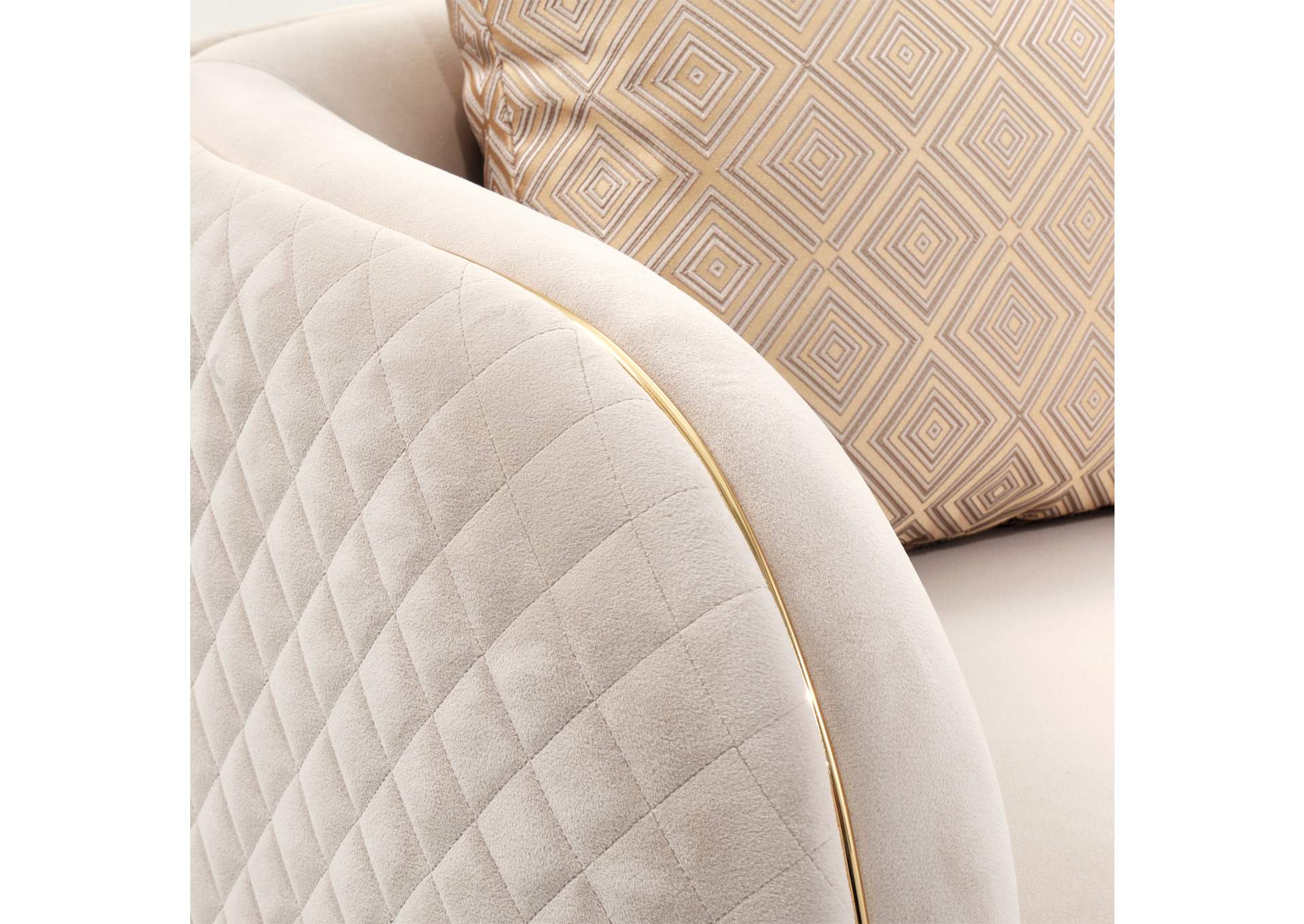 Ariana Accent Chair - Beige and Gold image 14