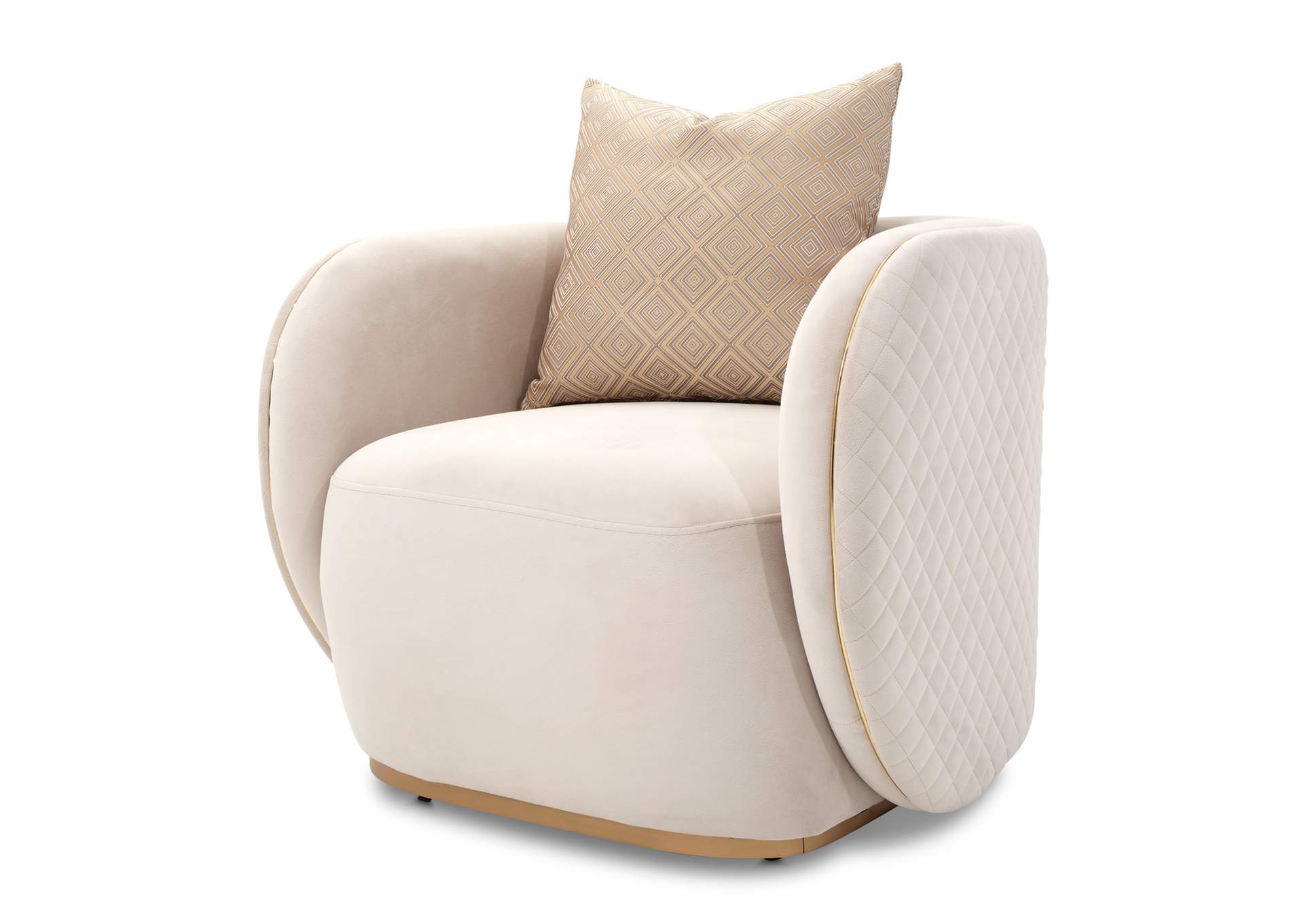 Ariana Accent Chair - Beige and Gold image 15
