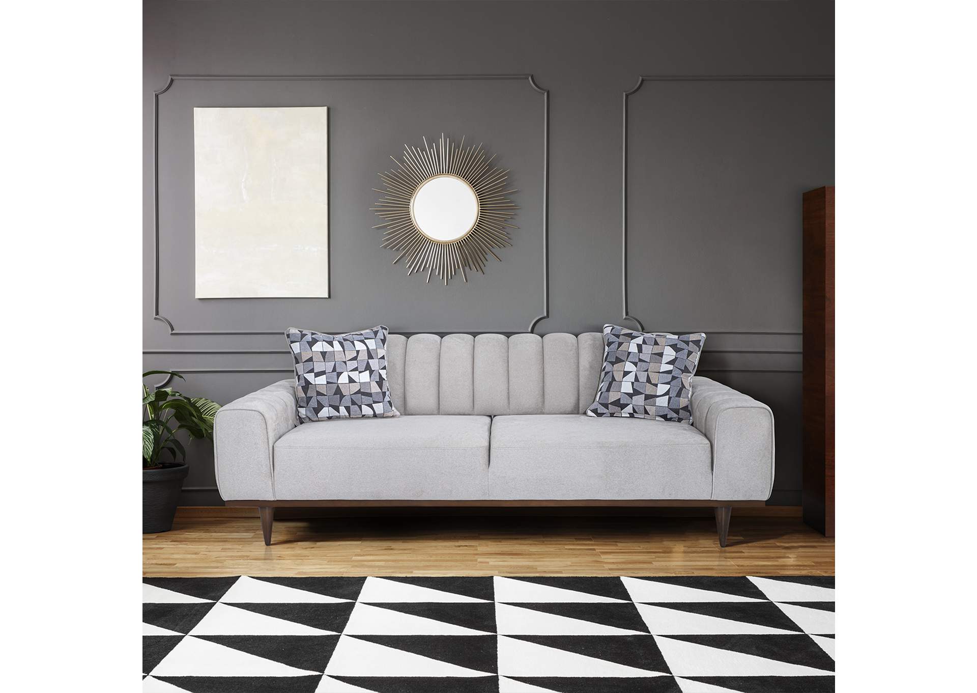 Balboa Sofa - Shell and Warm Walnut image 10