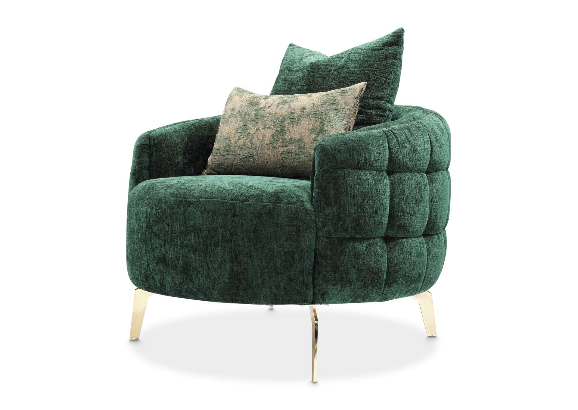 Celine Accent Chair - Emerald and Gold image 5