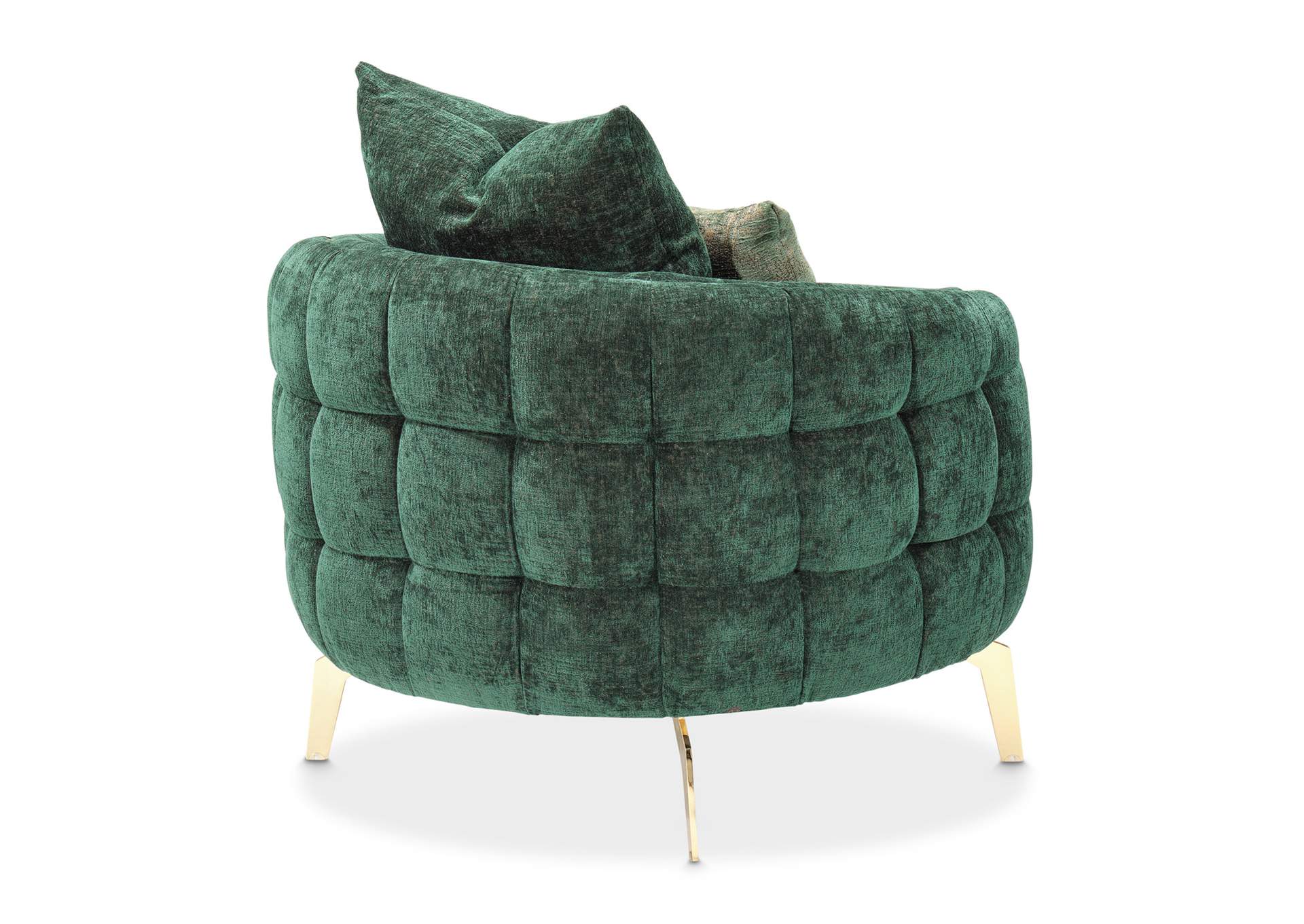Celine Accent Chair - Emerald and Gold image 18
