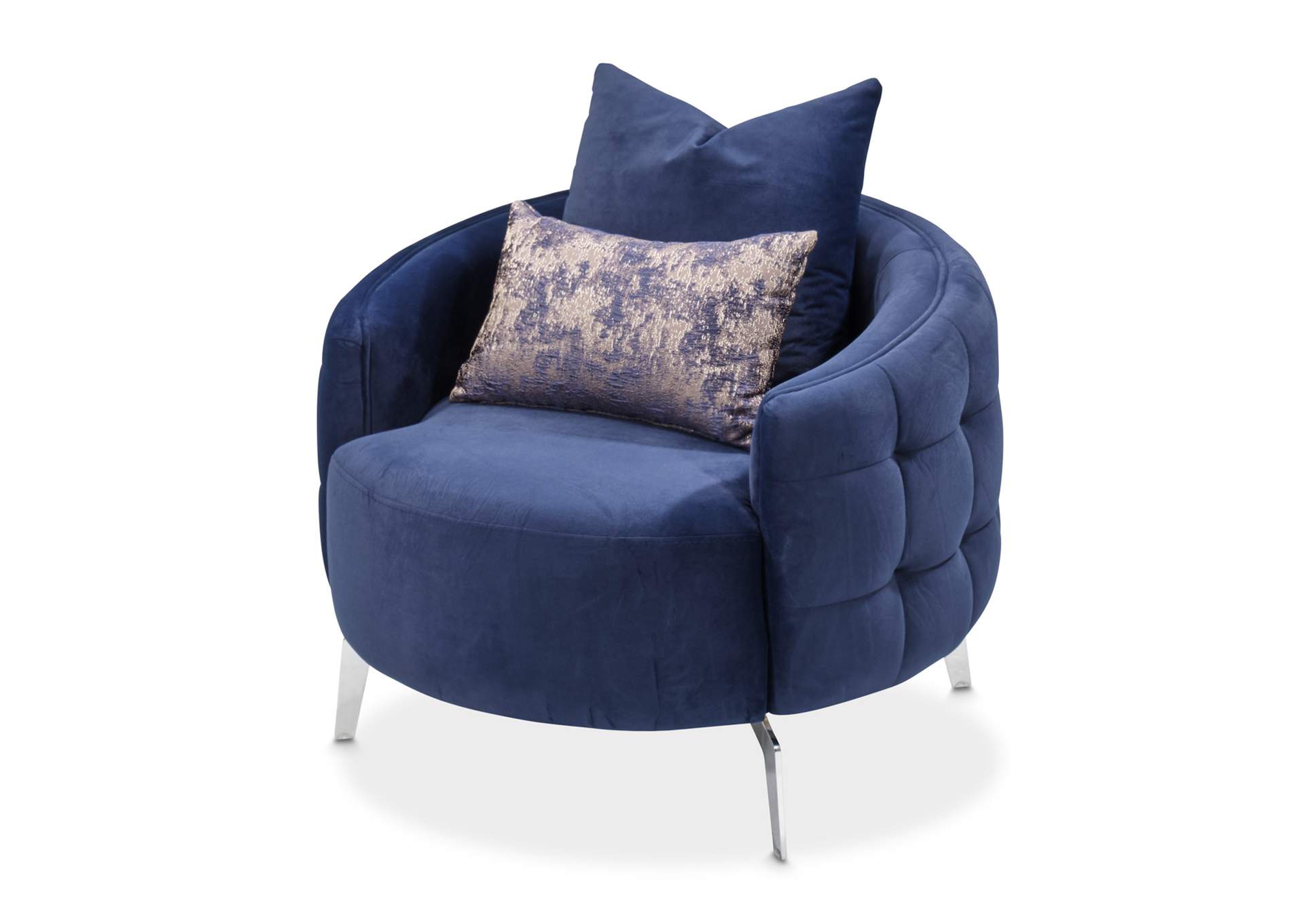 Celine Accent Chair - Indigo and Silver image 5