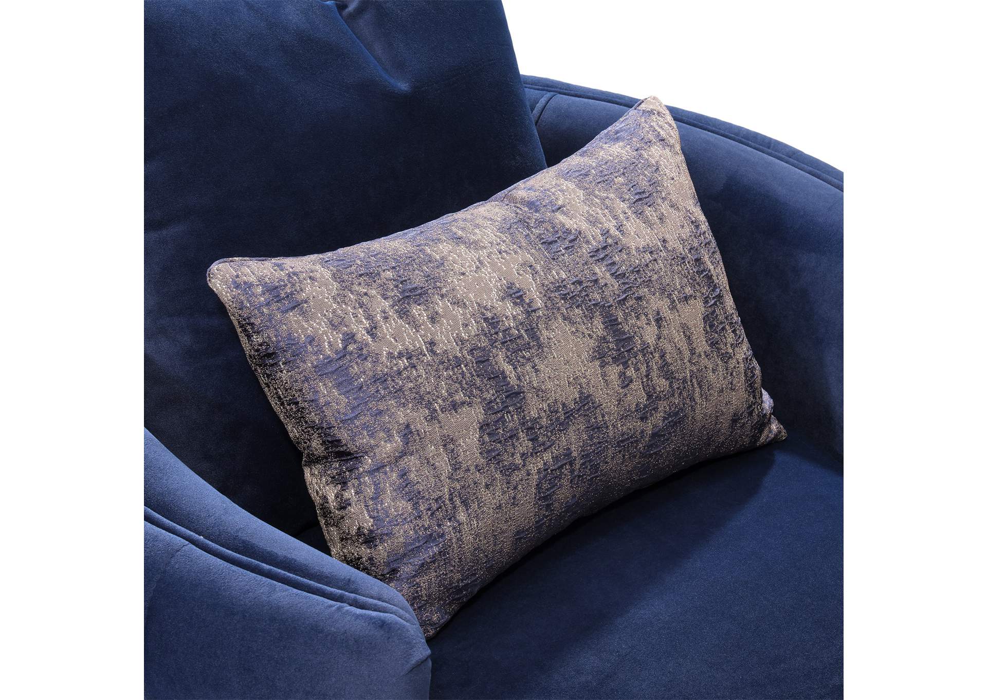 Celine Accent Chair - Indigo and Silver image 11