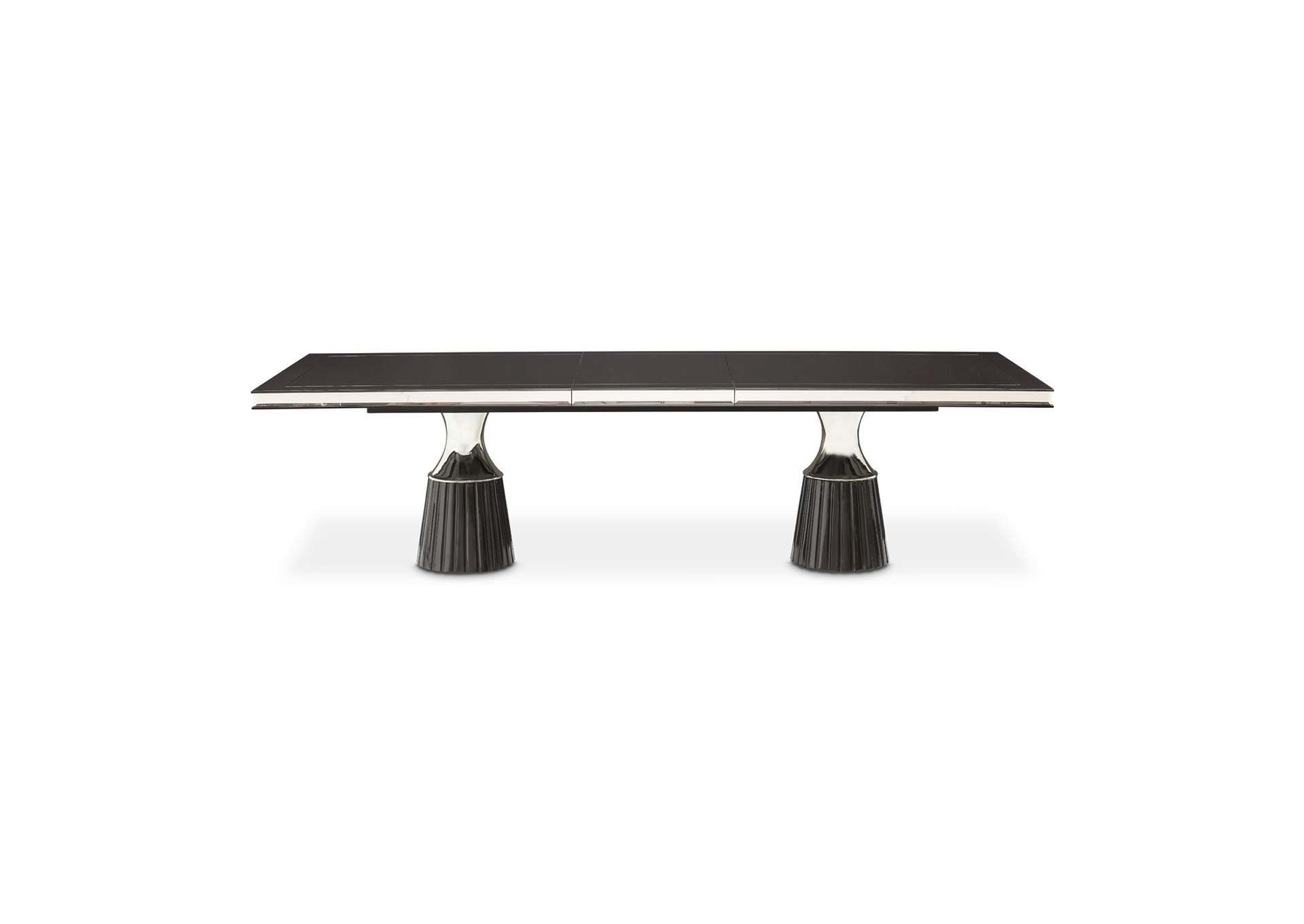 Carmela Double Pedestal Dining Table - Glossy Charcoal Sand image 27