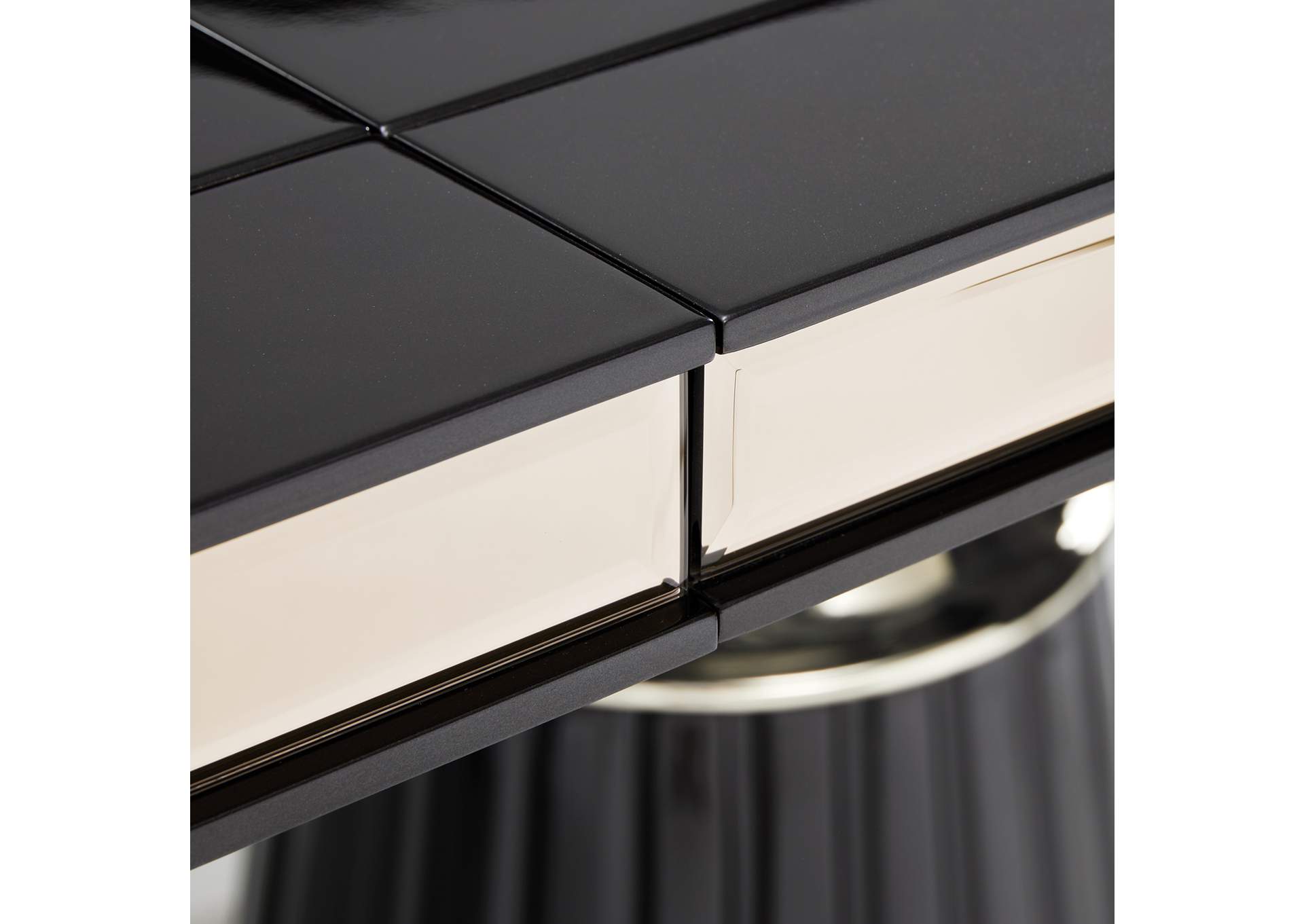 Carmela Double Pedestal Dining Table - Glossy Charcoal Sand image 24