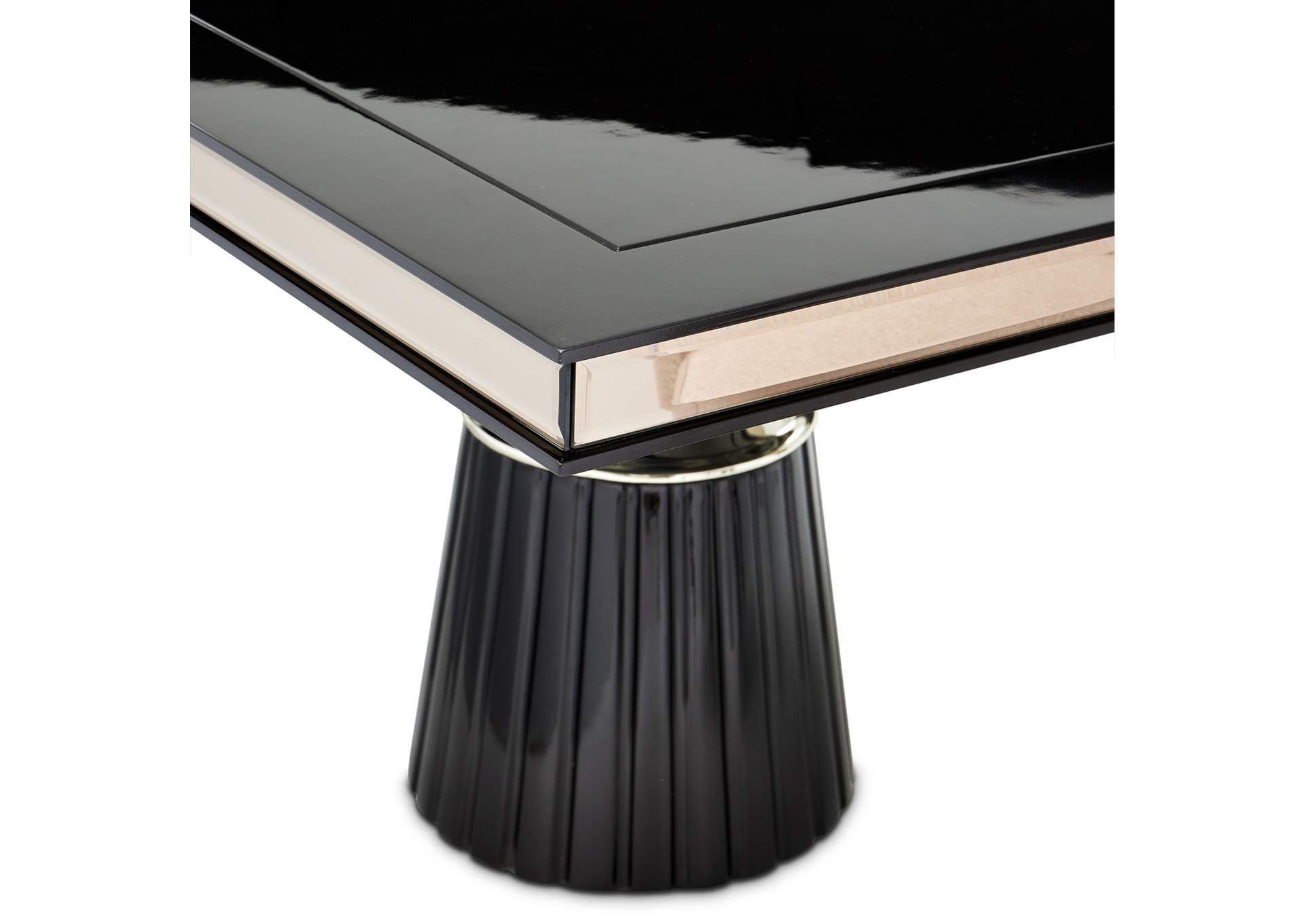 Carmela Double Pedestal Dining Table - Glossy Charcoal Sand image 8