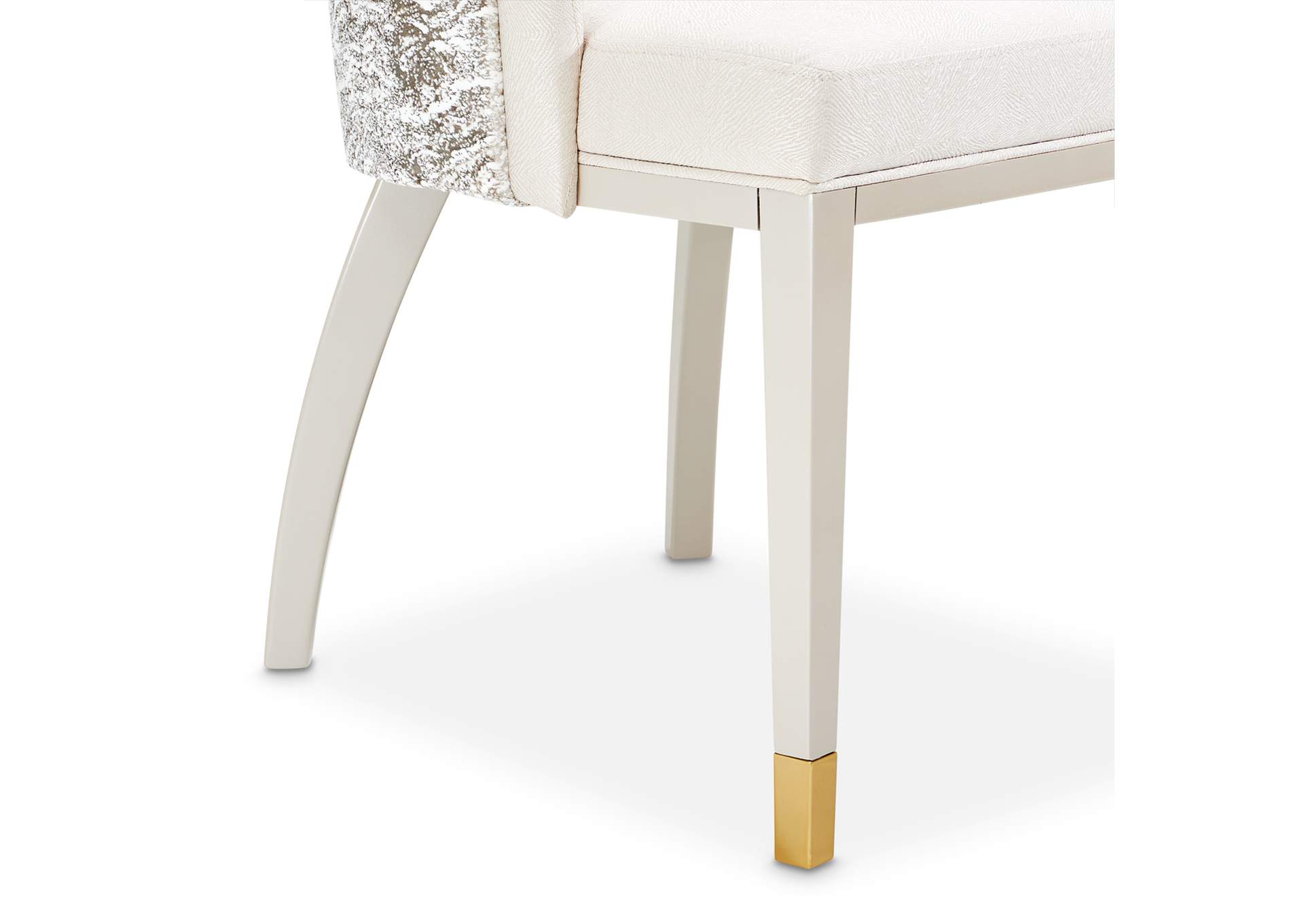 Carmela Dining Arm Chair - Shimmer Ivory image 3
