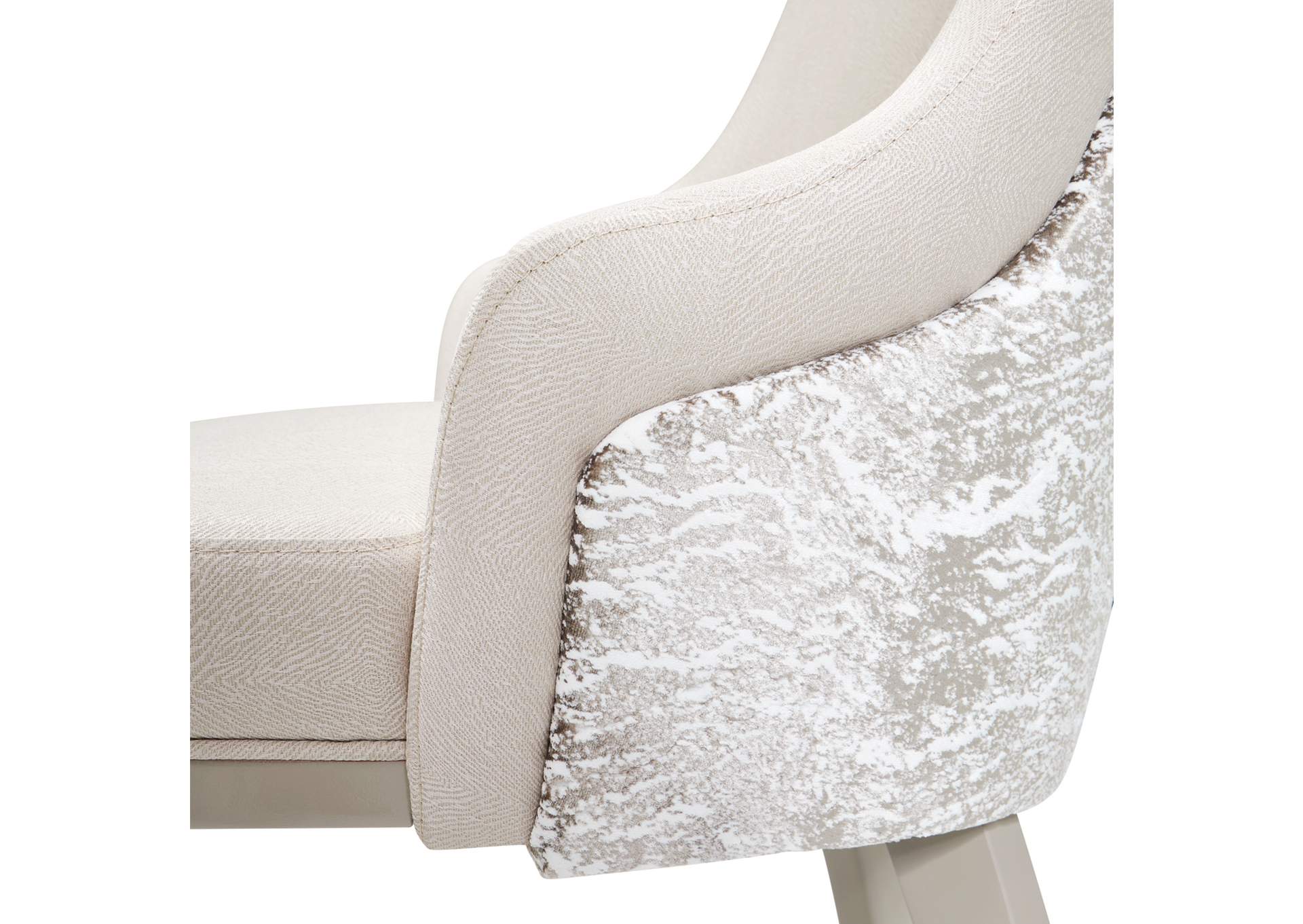 Carmela Dining Arm Chair - Shimmer Ivory image 7