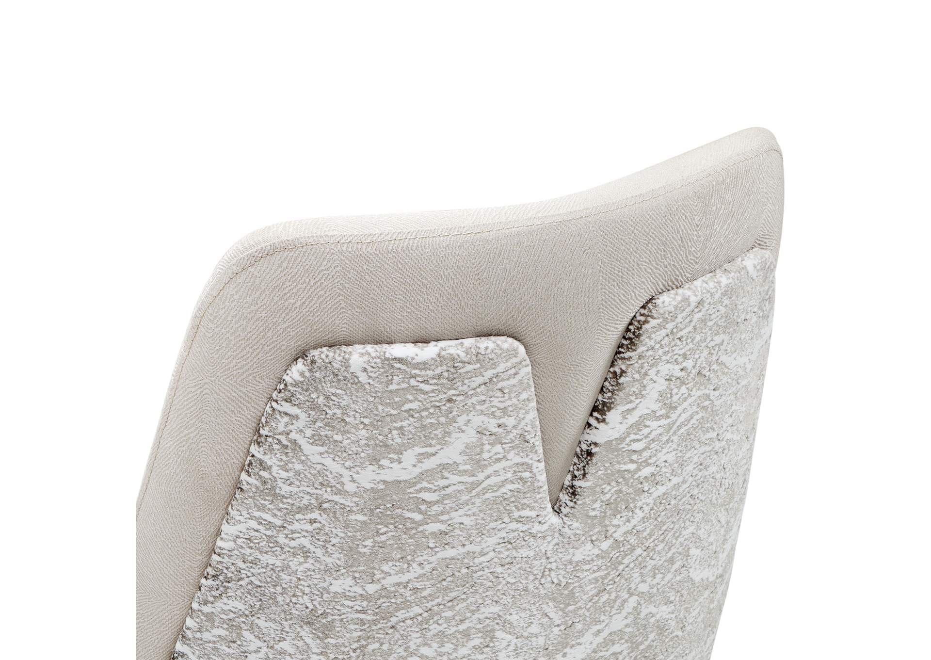 Carmela Dining Arm Chair - Shimmer Ivory image 6