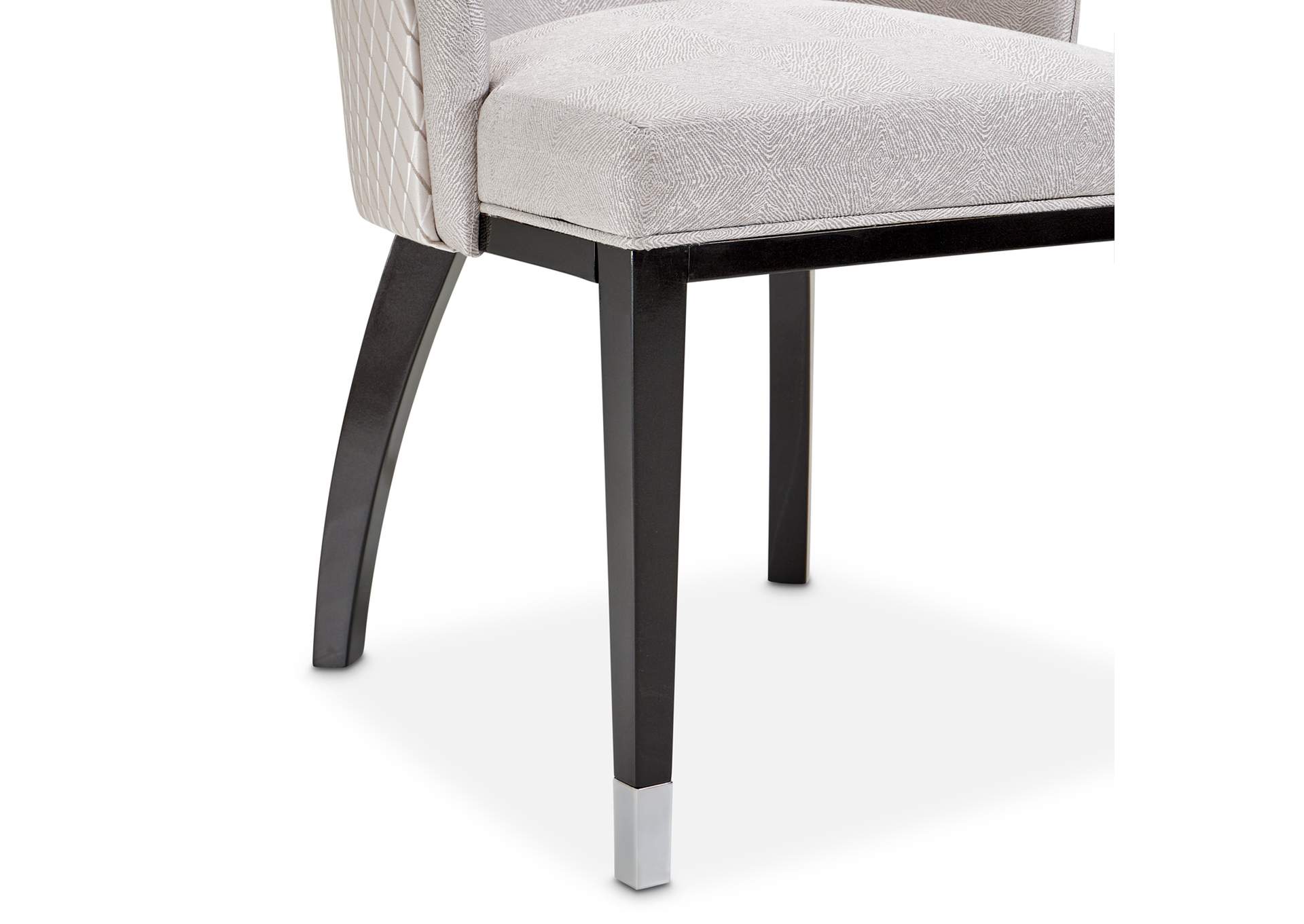 Carmela Dining Arm Chair - Glossy Charcoal Sand image 3