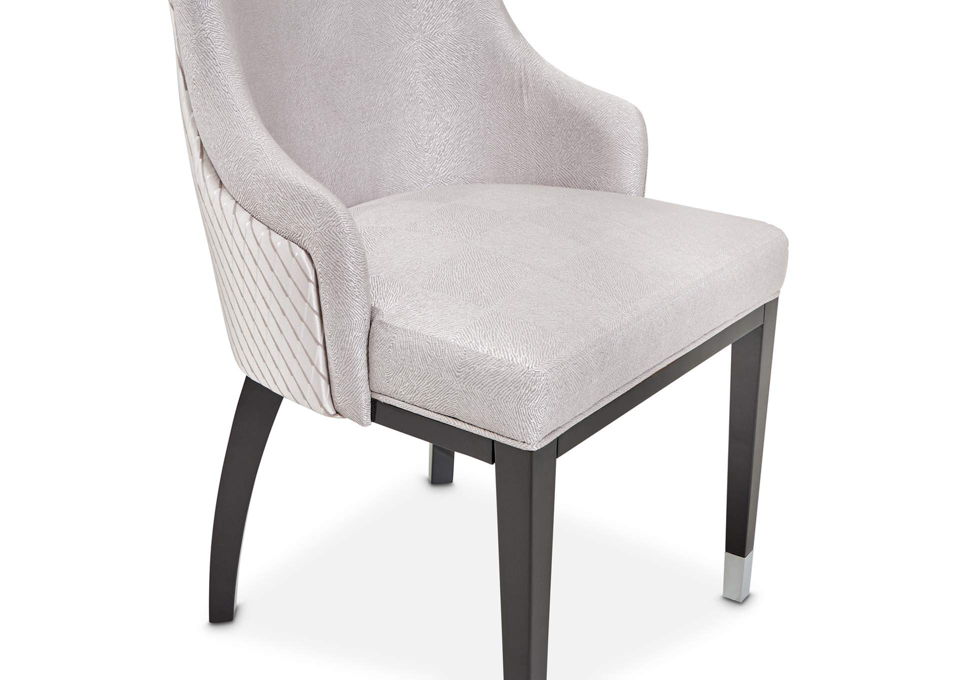 Carmela Dining Arm Chair - Glossy Charcoal Sand image 11