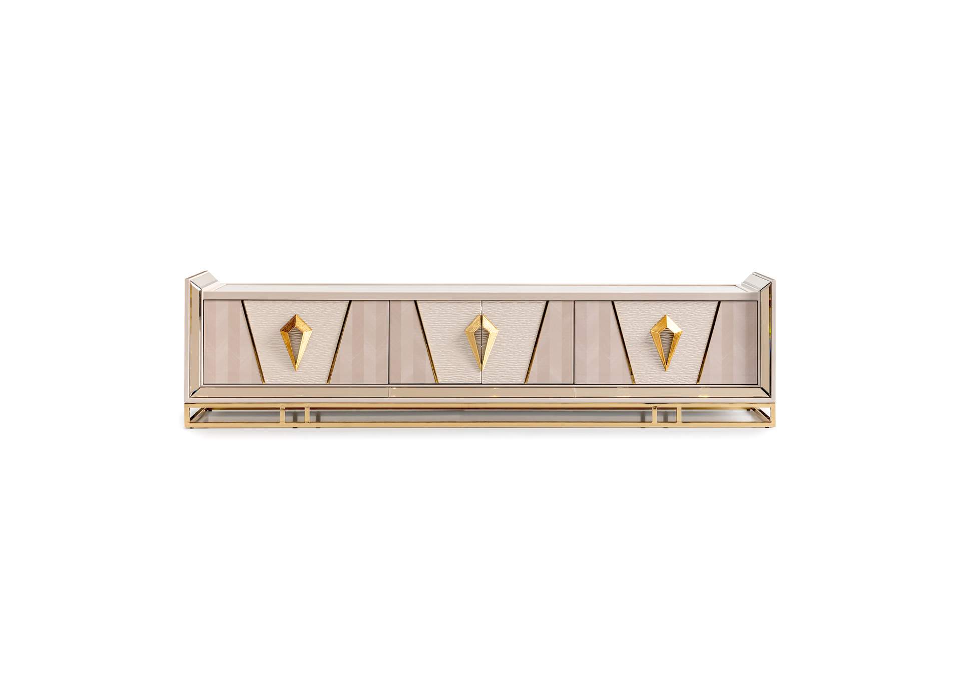 Carmela Media Cabinet - Shimmer Ivory image 3