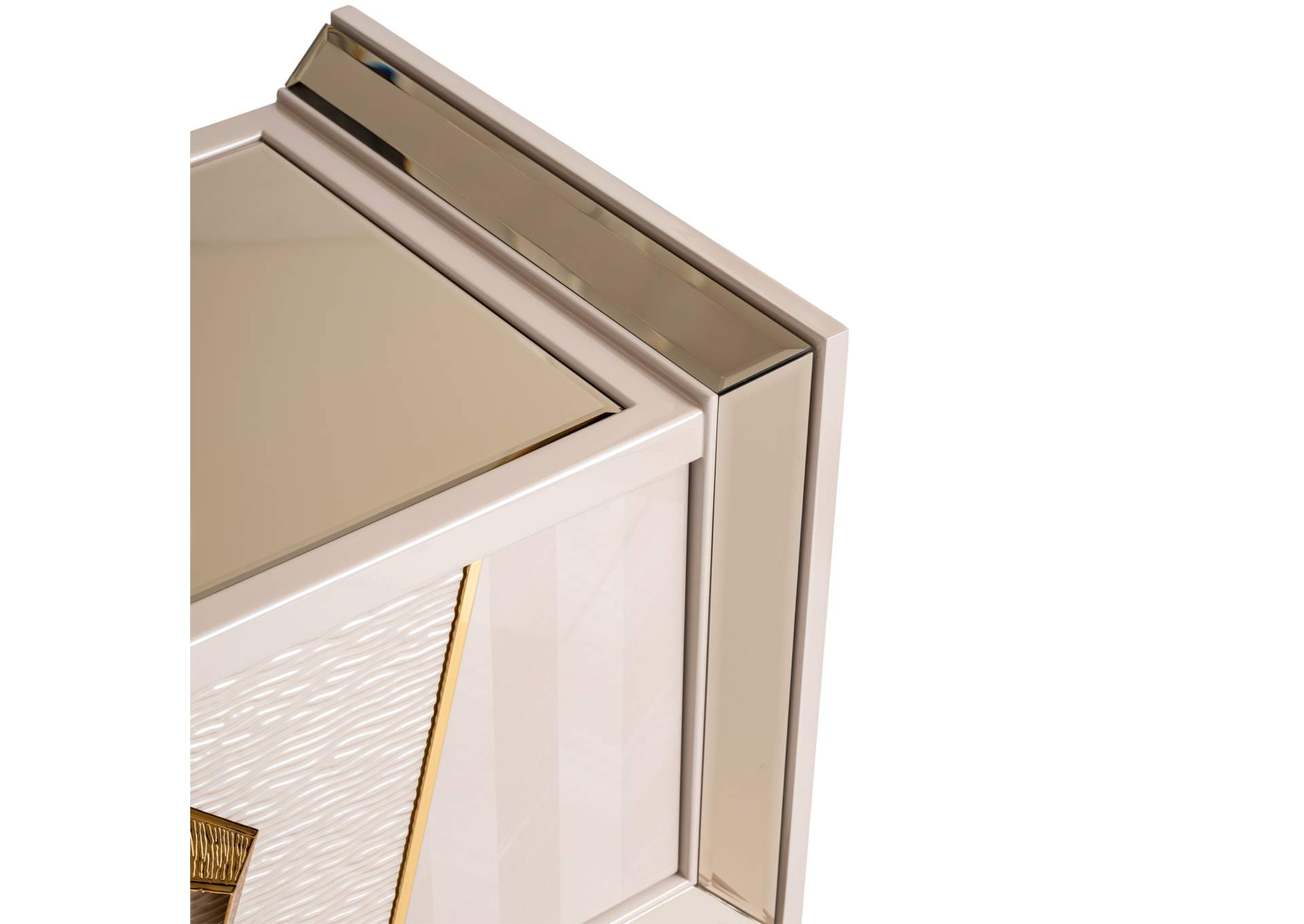 Carmela Media Cabinet - Shimmer Ivory image 6