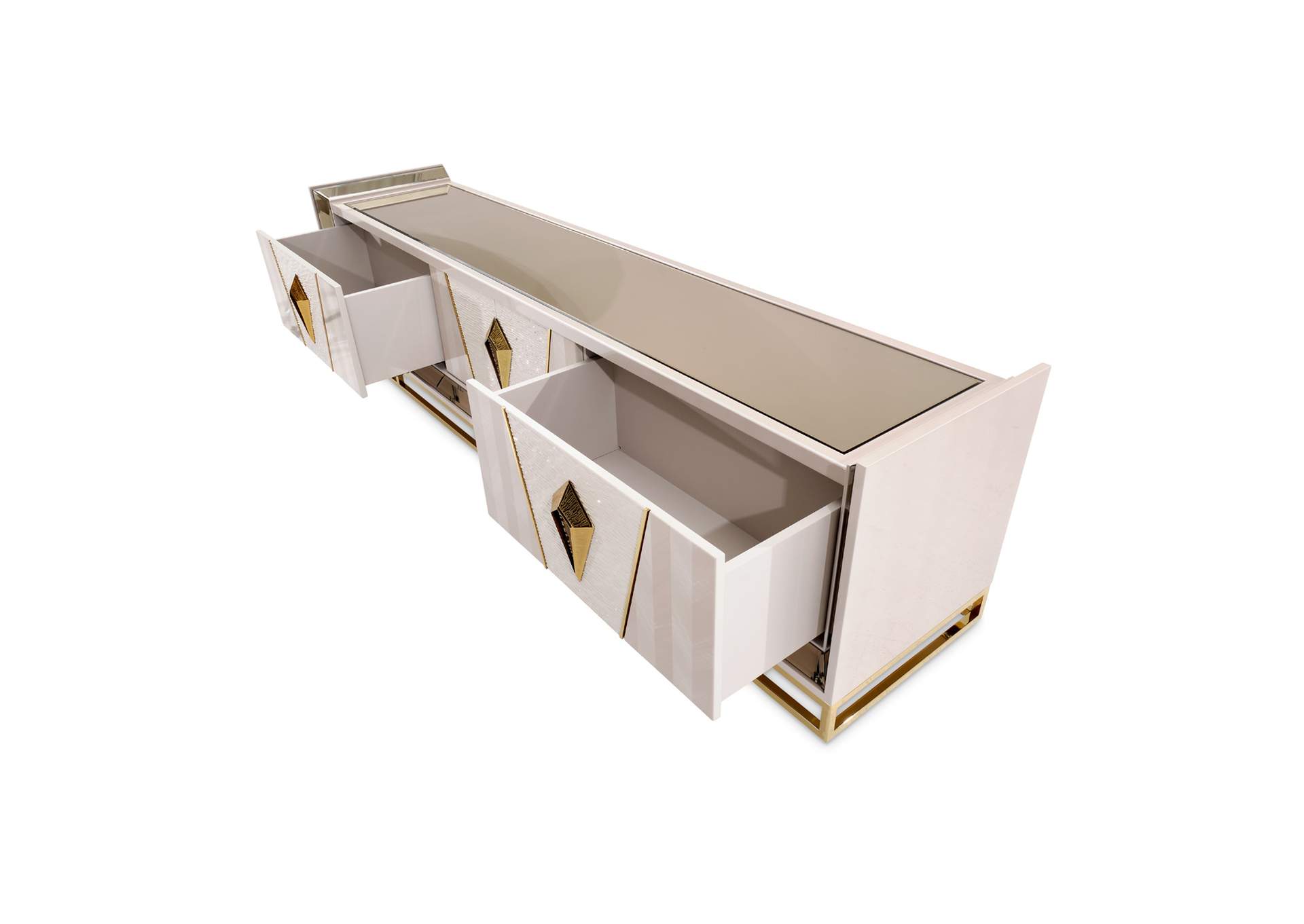 Carmela Media Cabinet - Shimmer Ivory image 10
