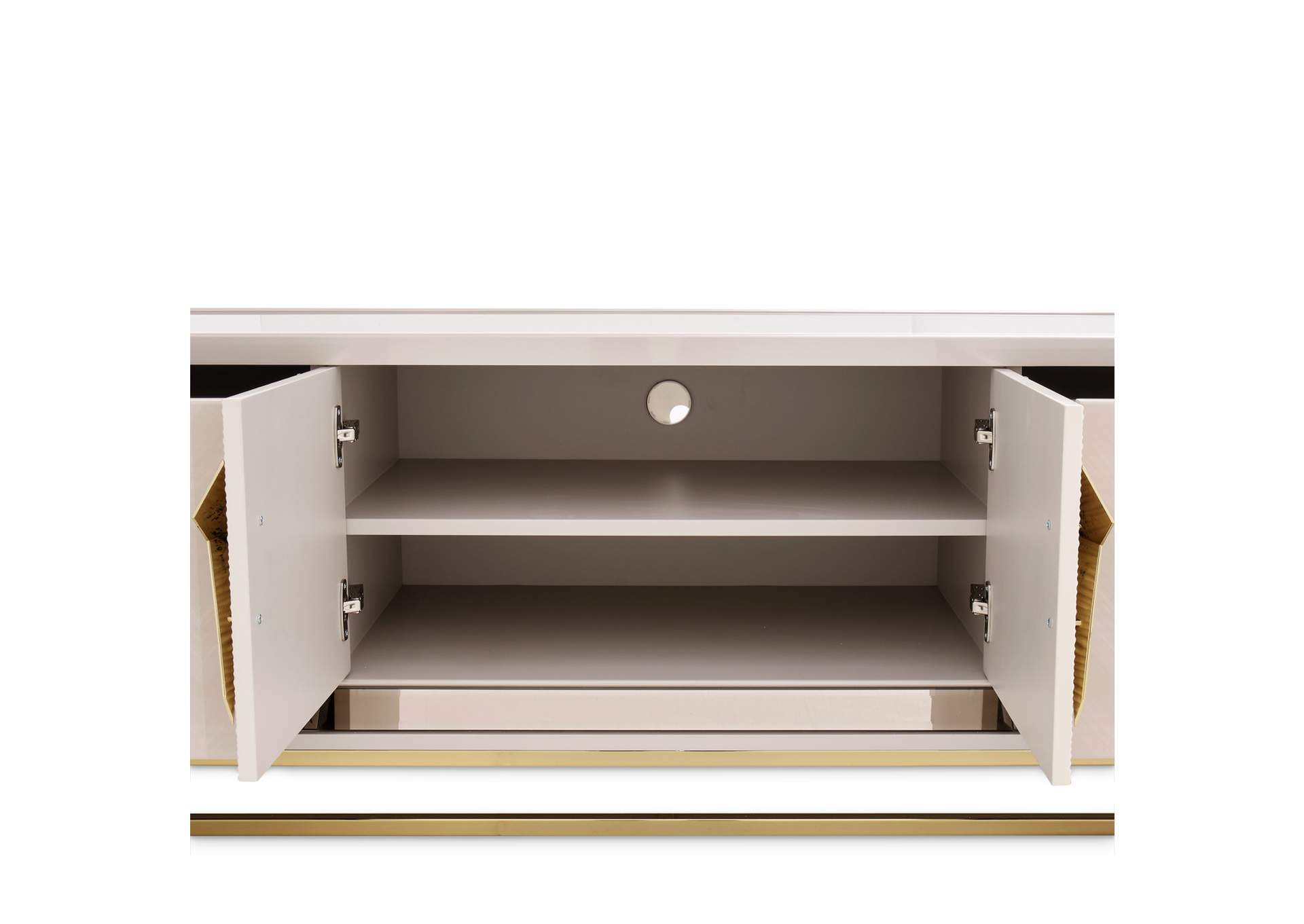 Carmela Media Cabinet - Shimmer Ivory image 11