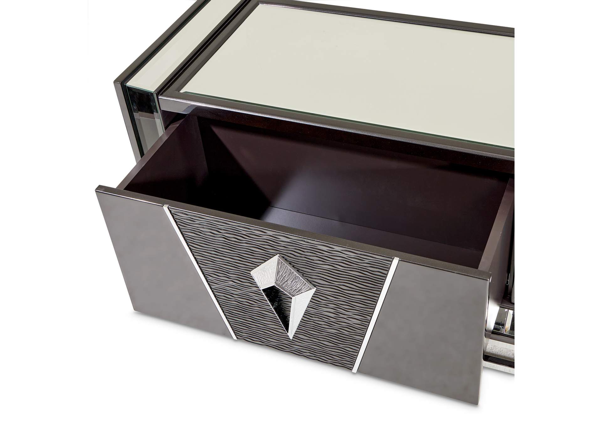 Carmela Media Cabinet - Glossy Charcoal Sand image 6