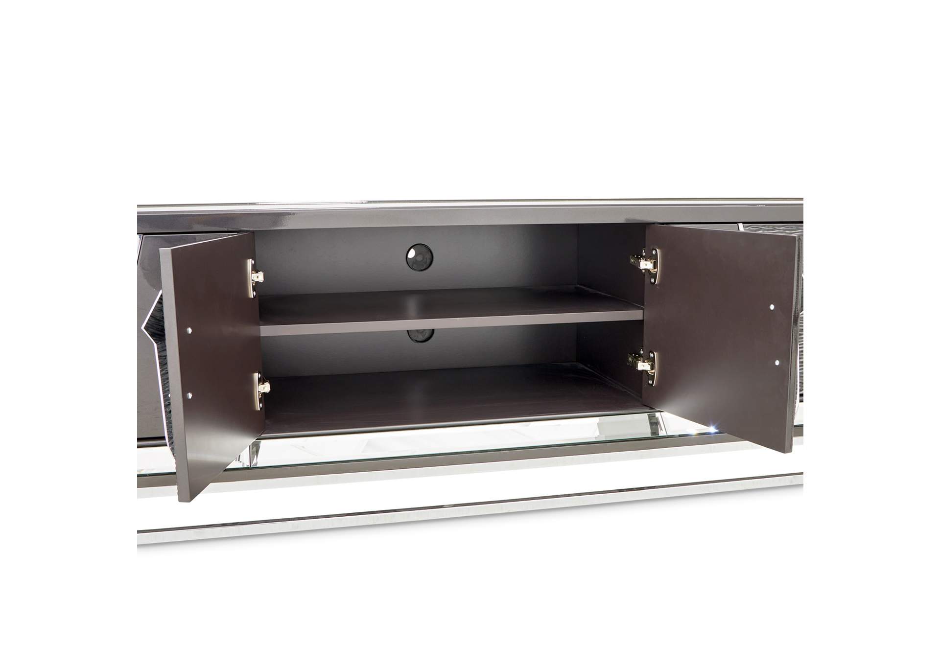 Carmela Media Cabinet - Glossy Charcoal Sand image 7