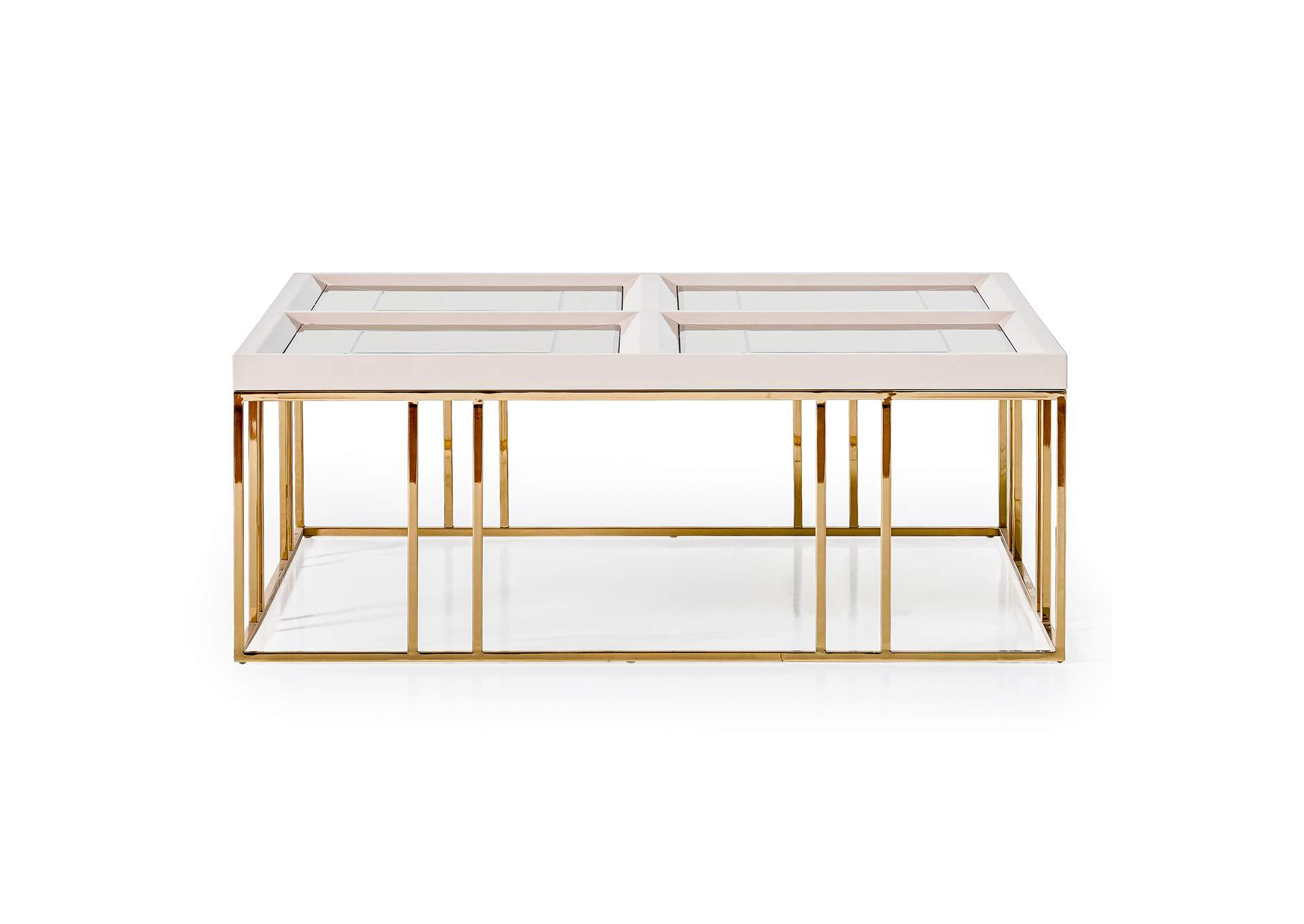 Carmela Cocktail Table - Shimmer Ivory image 1