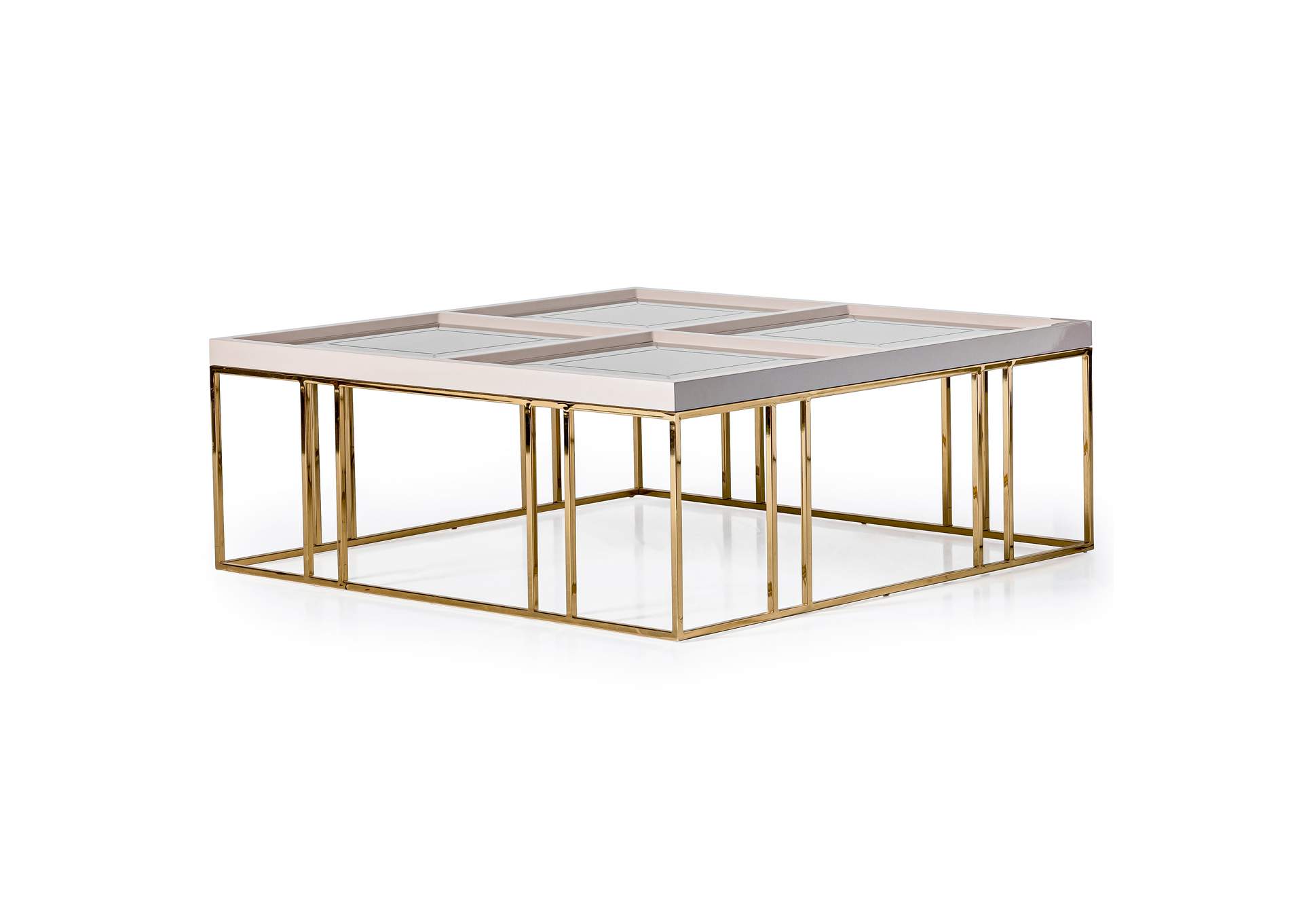 Carmela Cocktail Table - Shimmer Ivory image 3