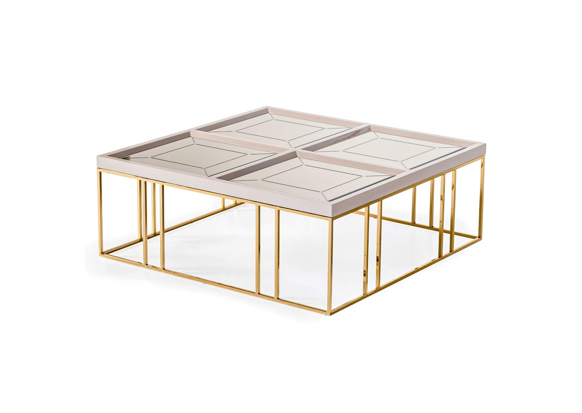 Carmela Cocktail Table - Shimmer Ivory image 5