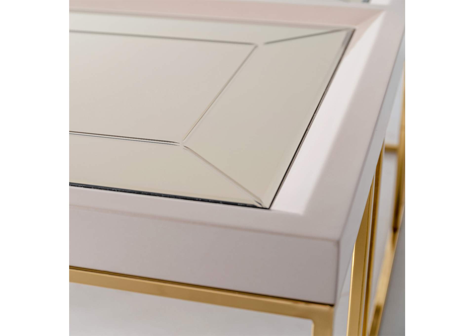 Carmela Cocktail Table - Shimmer Ivory image 7