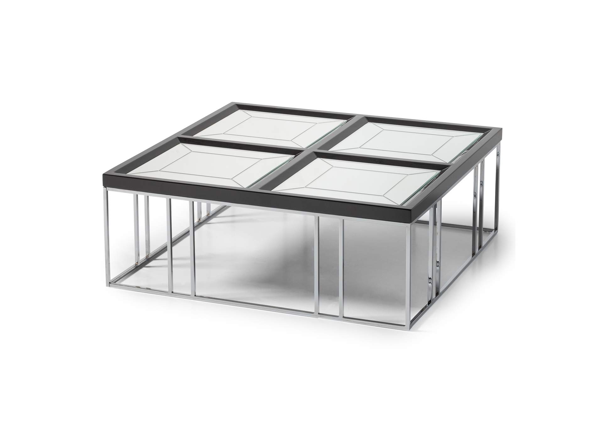 Carmela Cocktail Table - Glossy Charcoal Sand image 3