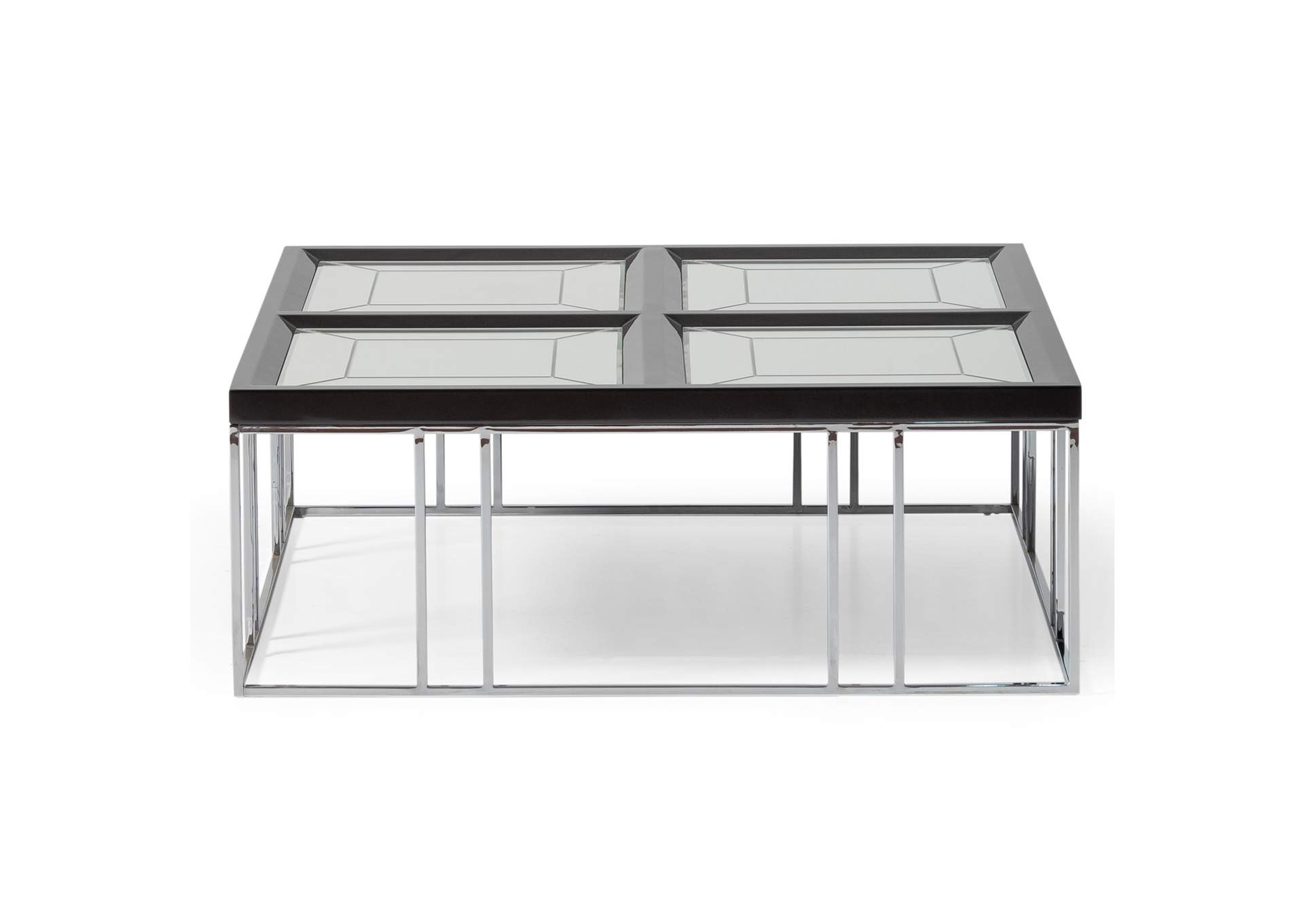 Carmela Cocktail Table - Glossy Charcoal Sand image 4